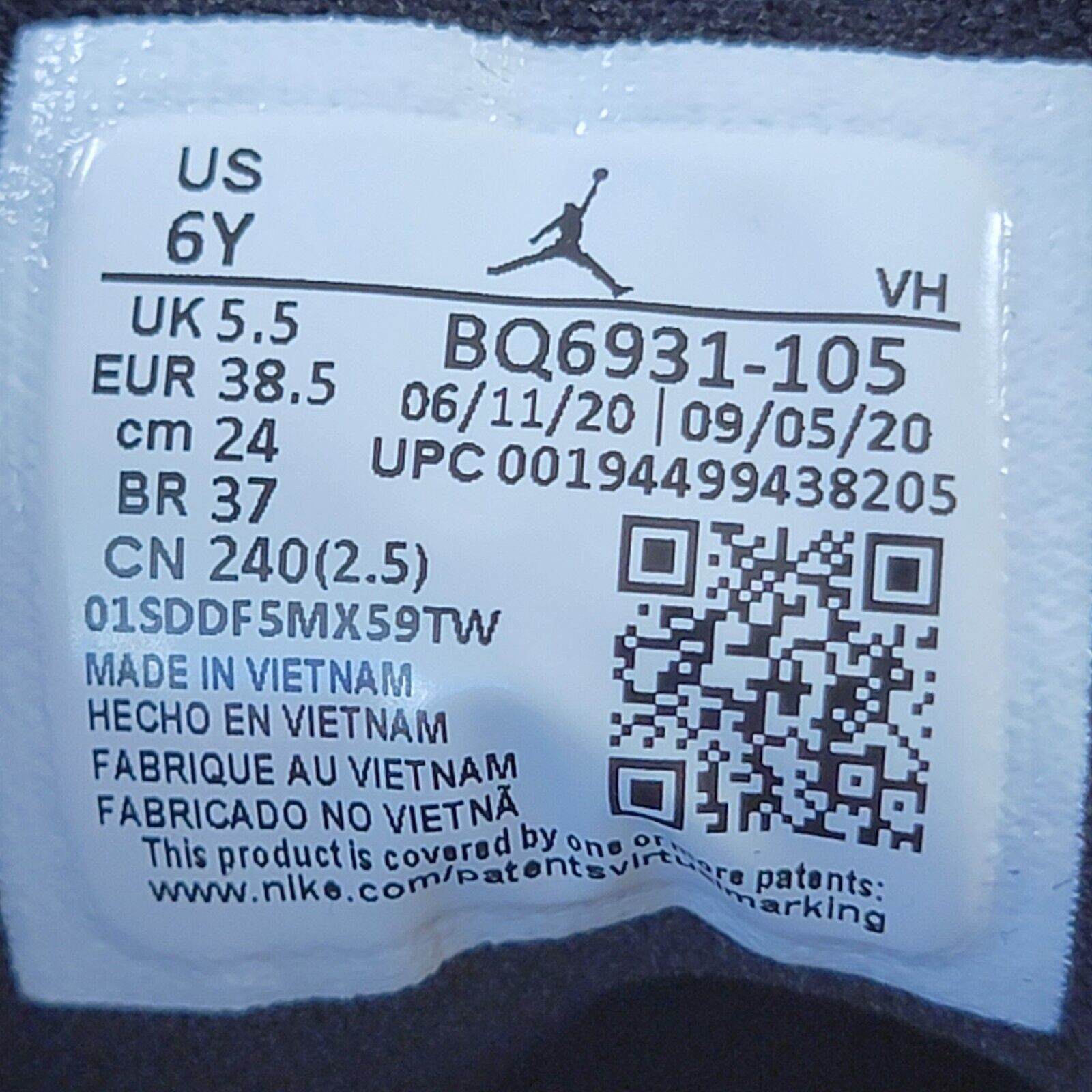 Jordan Brand Air Jordan 1 Mid SE GS 'Varsity Purple' Sz 6Y BQ6931-105 Size US 6 / EU 39 - 11 Thumbnail