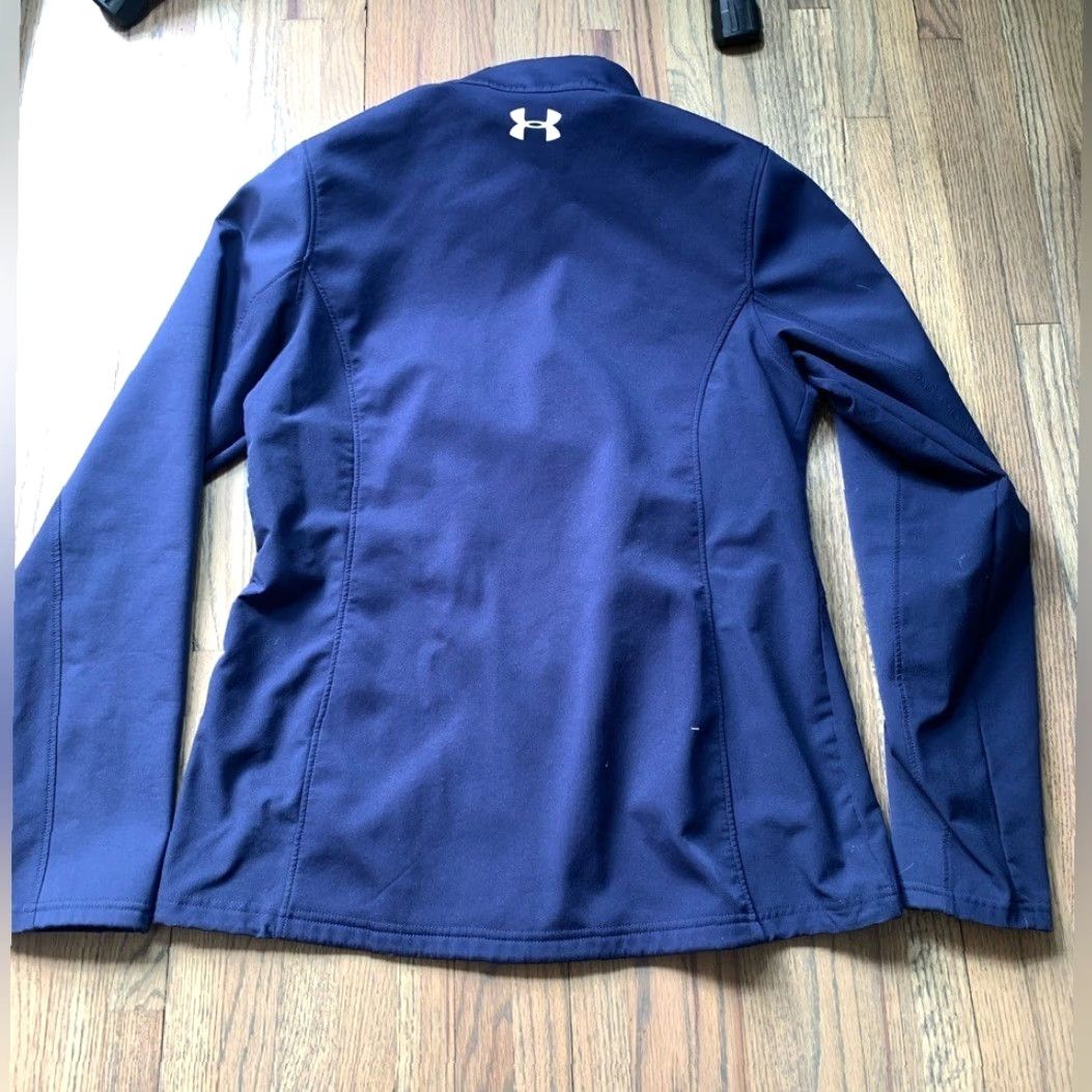Under Armour Under Armour Jacket Navy Blue Zip Up Fitted Medium Womens M Size Nylon Basic Jacket Size M / US 6-8 / IT 42-44 - 6 Thumbnail