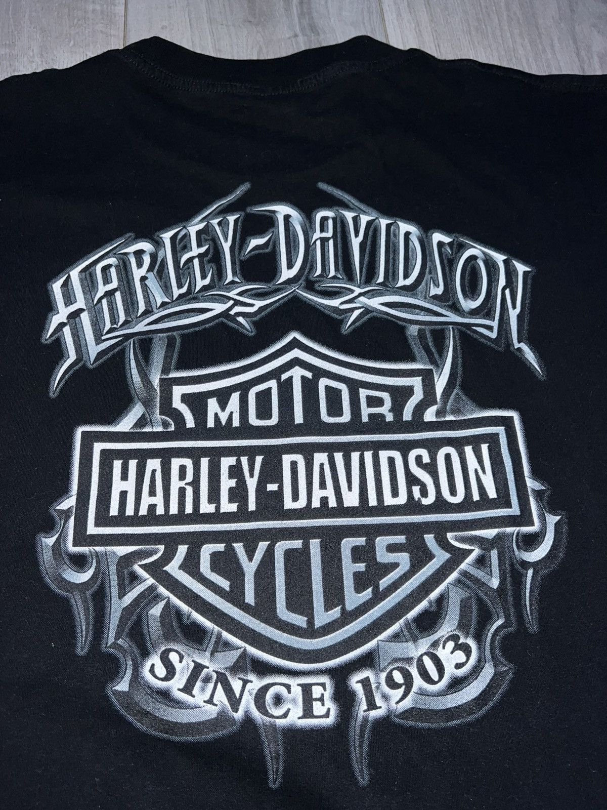 Harley Davidson Vintage Harley Davidson Lightning Eagle Graphic Tee Size US XXL / EU 58 / 5 - 4 Thumbnail