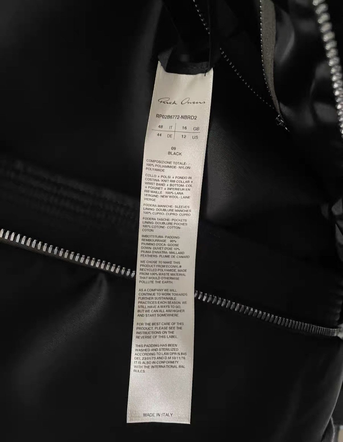 Rick Owens Rick Owens 22FW Waist Corset Panel Down Jacket Size US M / EU 48-50 / 2 - 5 Thumbnail