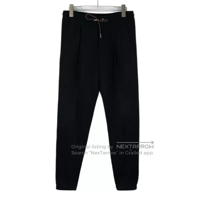 Dior Dior Black wool drawstring elastic waist casual trousers Size US 30 / EU 46 - 1 Thumbnail