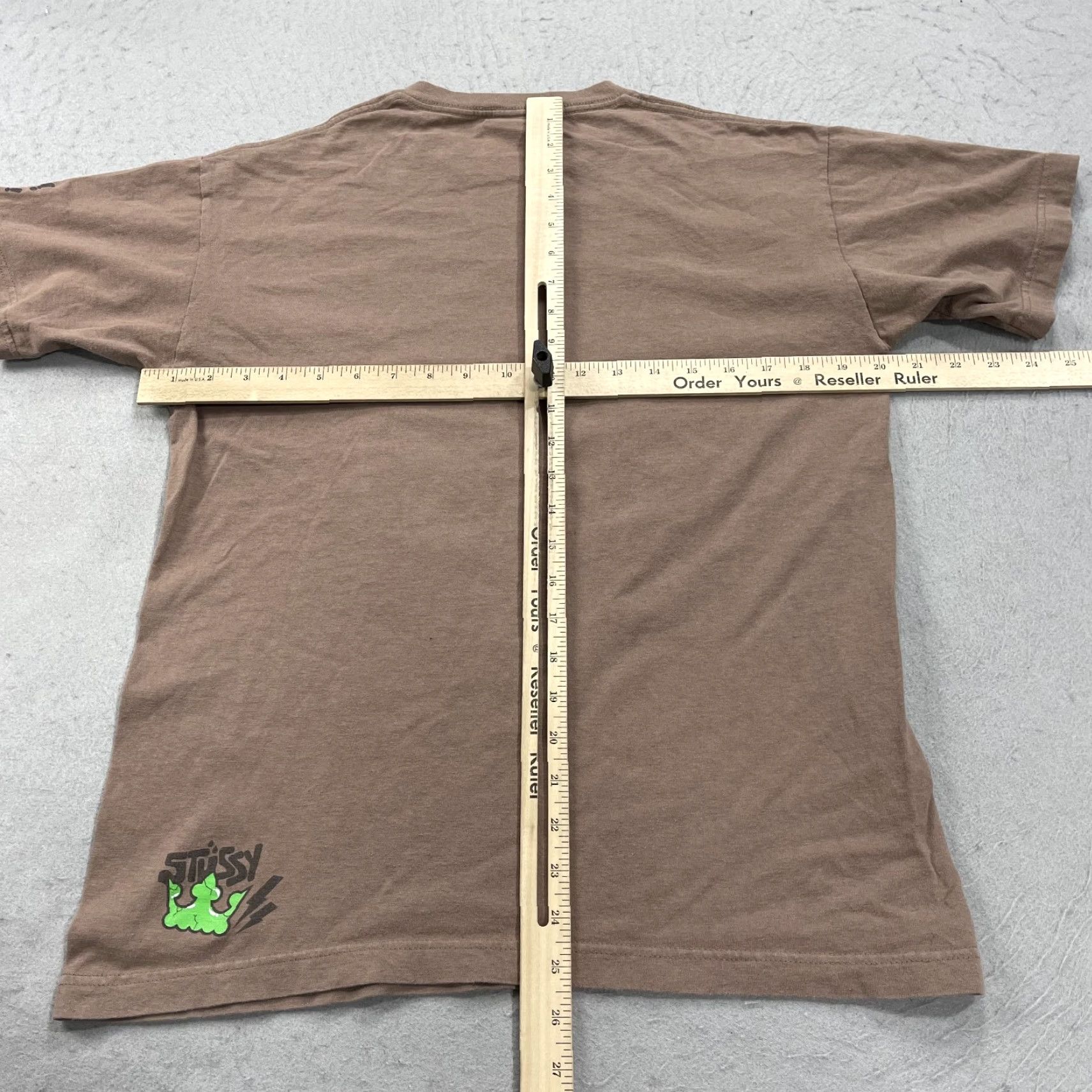 Logo 7 VINTAGE Stussy Shirt Mens M Brown Skull Graphic Tee Logo Y2K Size US M / EU 48-50 / 2 - 7 Thumbnail