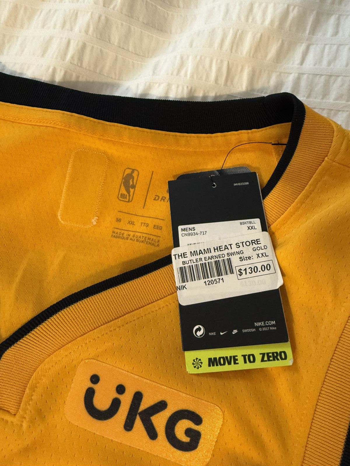 Nike Miami Heat Jimmy Butler 22 limited edt gold jersey