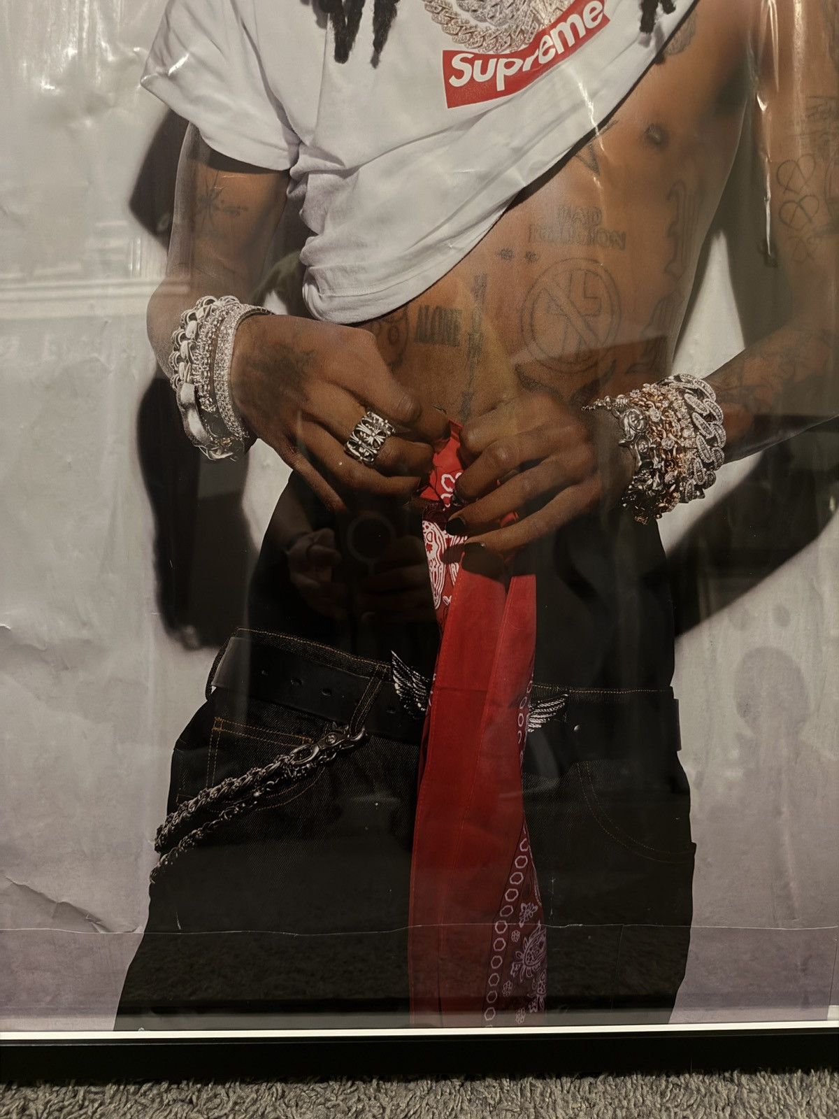 Supreme Supreme Playboi Carti Framed Poster Authentic Size ONE SIZE - 3 Thumbnail