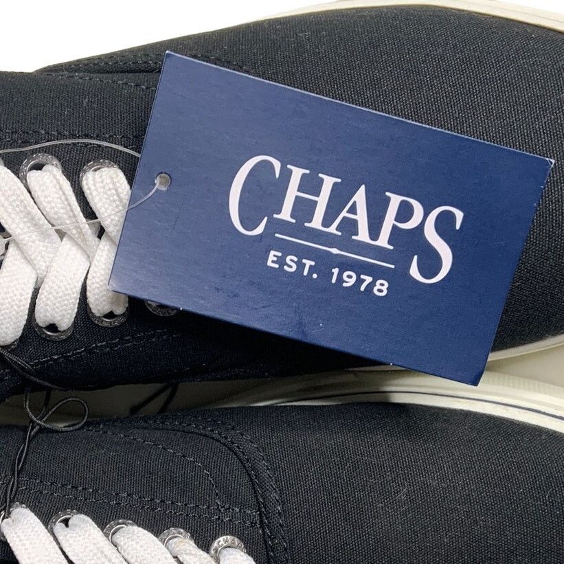 Chaps Chap's Men's Sz 7.5 Canvas Lace-up Fashion Sneaker Black NEW Size US 7 / EU 40 - 8 Thumbnail