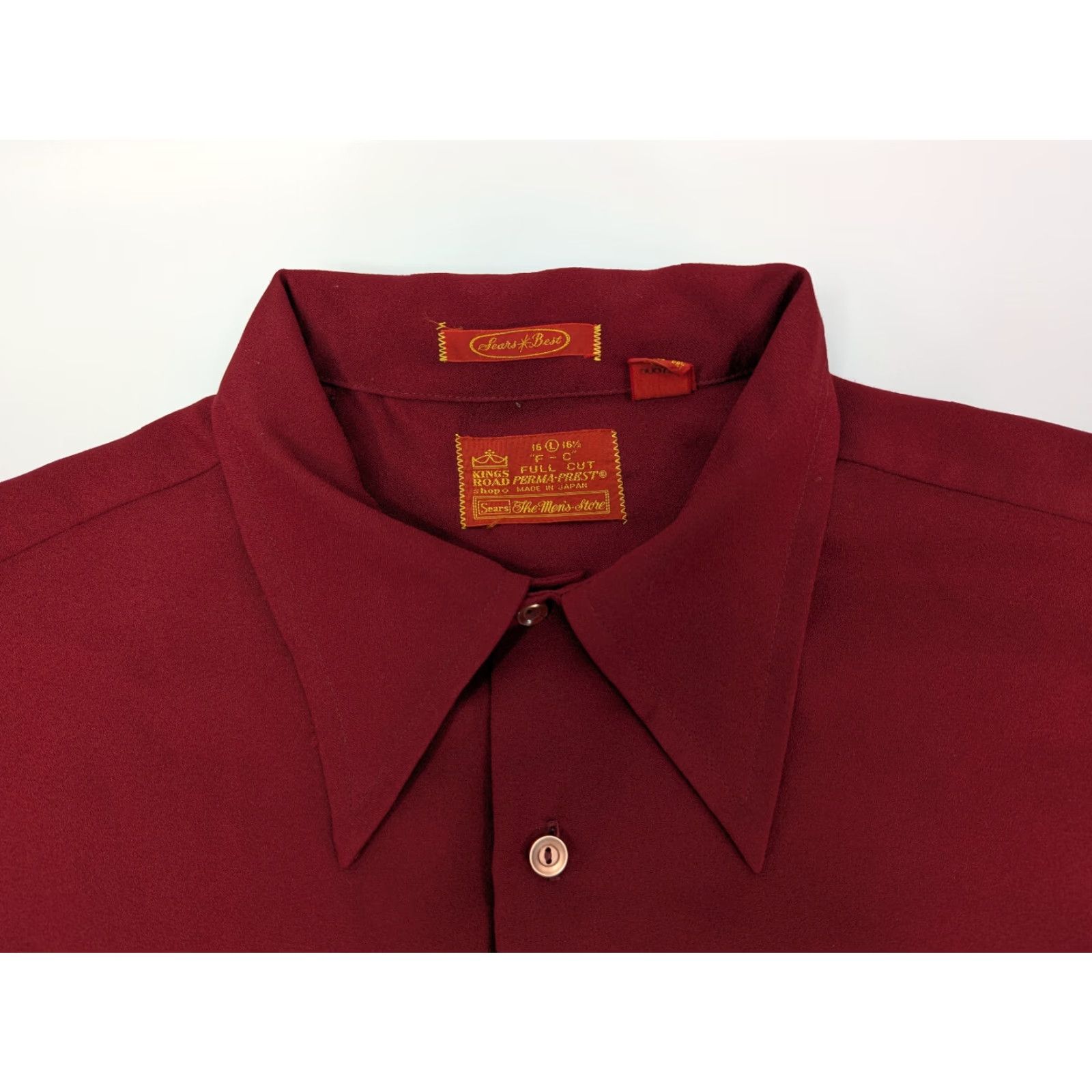 Sears VINTAGE Sears The Mens Store Shirt L Red Plaid Button-Up 70s Kings Road Japan Mens Size US L / EU 52-54 / 3 - 7 Thumbnail