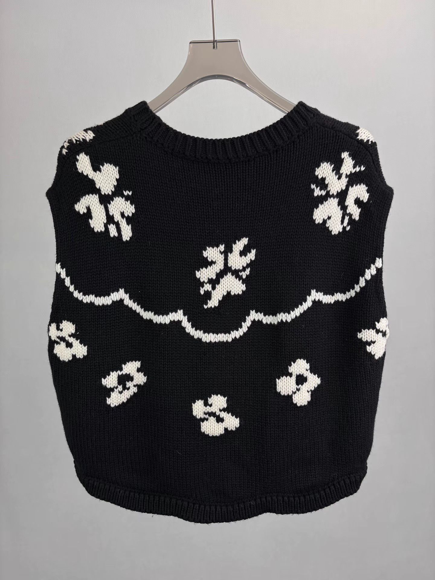 Dior DIOR Black Wool Knit Sleeveless Vest Size S / US 4 / IT 40 - 2 Thumbnail