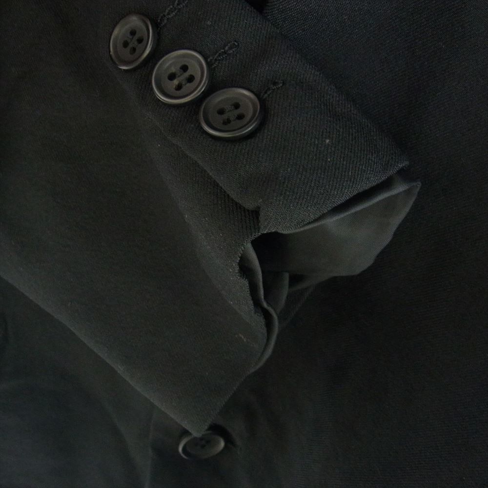 Comme des Garcons Black Jacket Poly Shrink Round Collar Plain Button Up Black Size US M / EU 48-50 / 2 - 3 Thumbnail