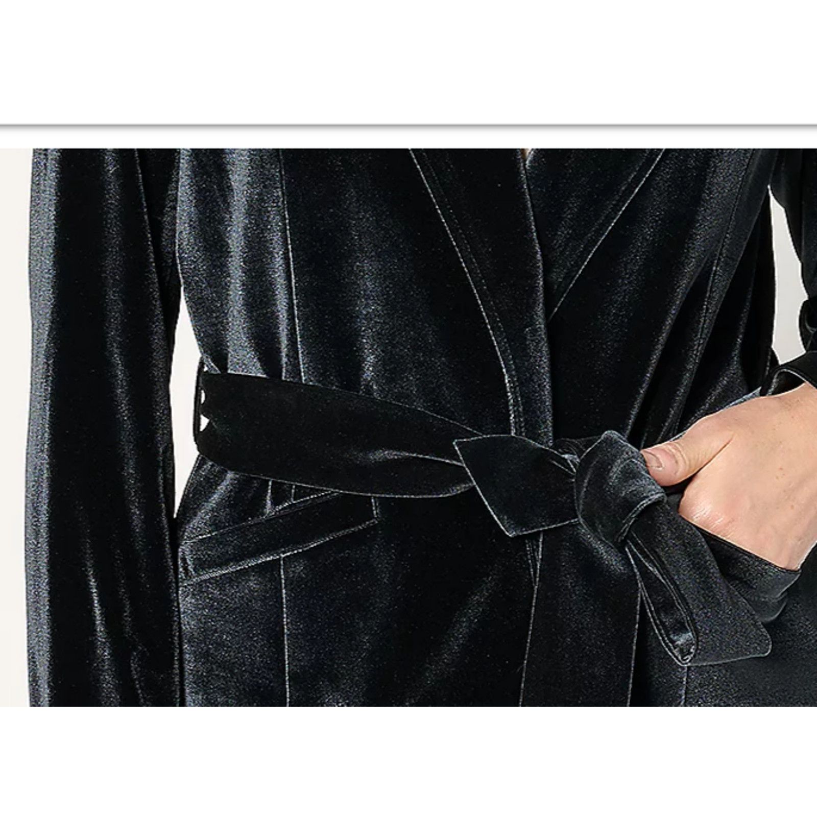 & Other Stories BEAUTIFUL by Lawrence Velvet Blazer Smoke XL A670969 Size XL / US 12-14 / IT 48-50 - 2 Thumbnail