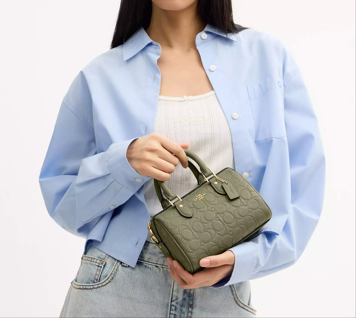 Coach Mini Rowan Crossbody Bag In Signature Leather CEW07 Size ONE SIZE - 11 Thumbnail