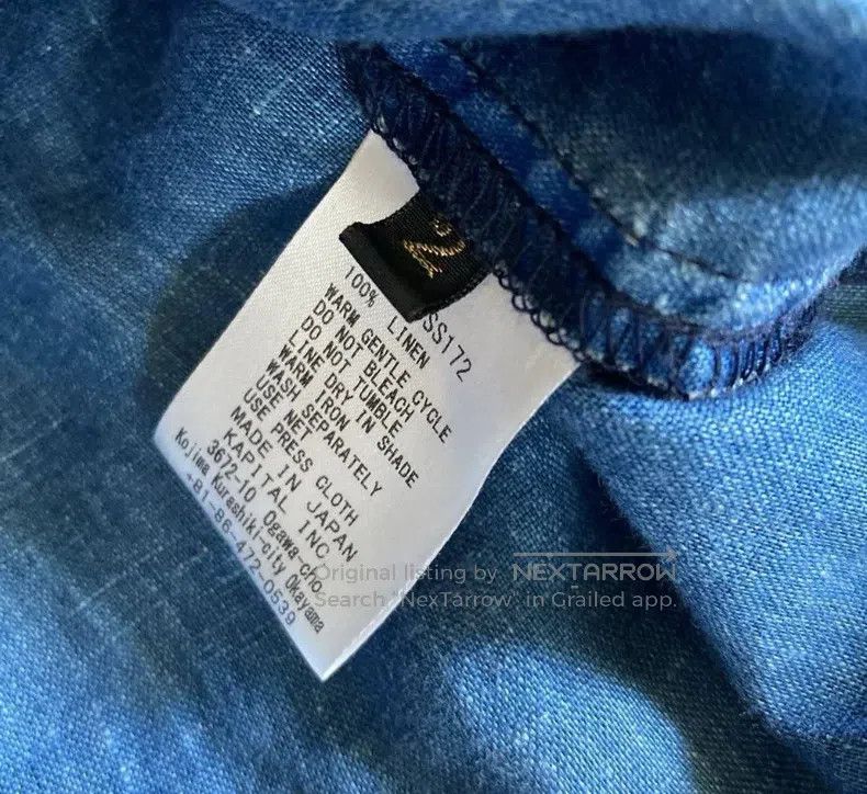 Kapital Kapital Blue-dyed linen embroidered out-of-print pocket sh Size M / US 6-8 / IT 42-44 - 7 Thumbnail