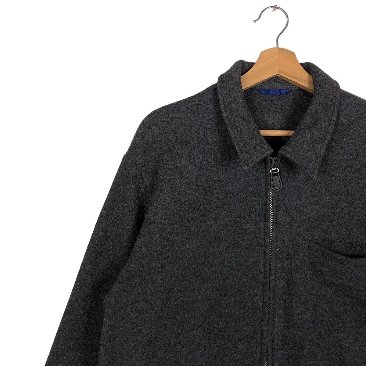 Issey Miyake 🔥Rich Grey - Vintage Wool Work Zipper Jacket Zephyr Japan Size US L / EU 52-54 / 3 - 6 Thumbnail