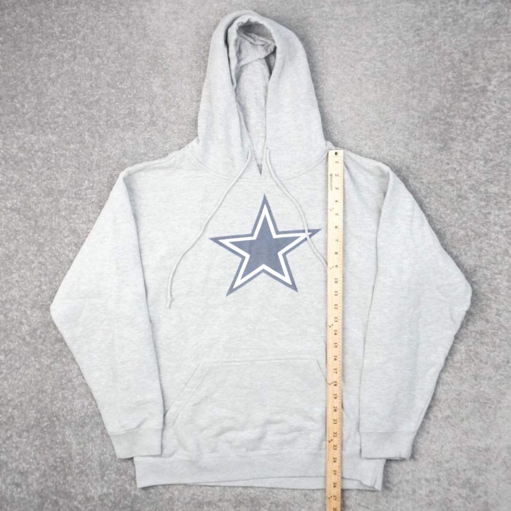 NFL NFL Pro Line Dallas Cowboys Mens Large Gray Long Sleeve Drawstring Hoodie Size US L / EU 52-54 / 3 - 3 Thumbnail