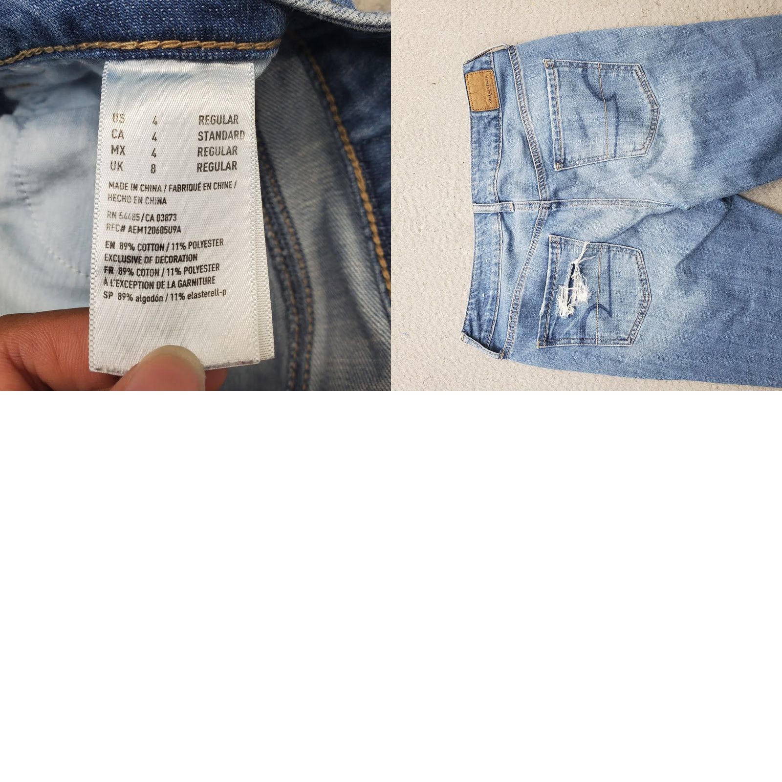 American Eagle Outfitters American Eagle Outfitters Jeans Womens 4 Blue Denim Stretch Straight Ribbed Boots? Size 27" / US 4 / IT 40 - 8 Thumbnail