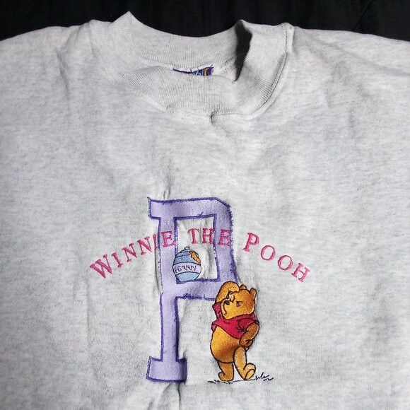 Disney Vintage Disney Winnie The Pooh Embroidered Sweatshirt Size US XL / EU 56 / 4 - 1 Thumbnail