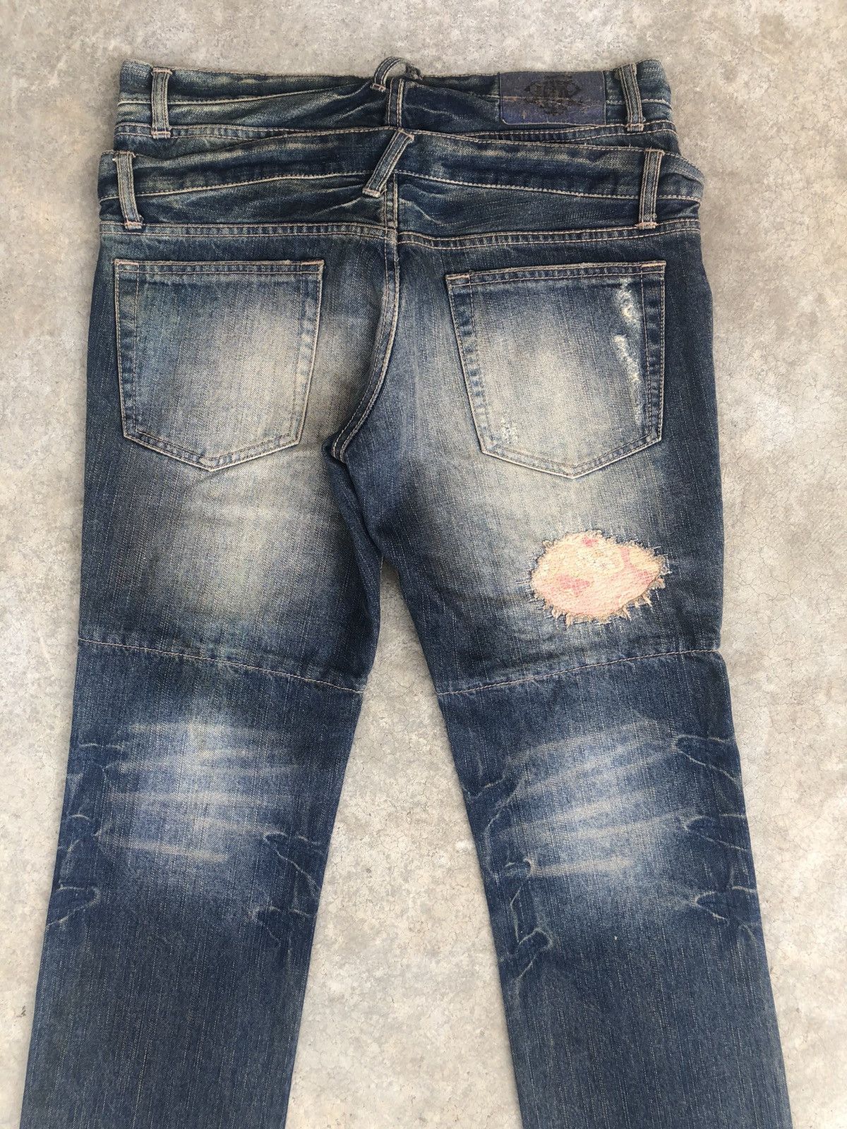 PPFM PPFM Double Waist Distressed Jeans Size US 32 / EU 48 - 8 Thumbnail