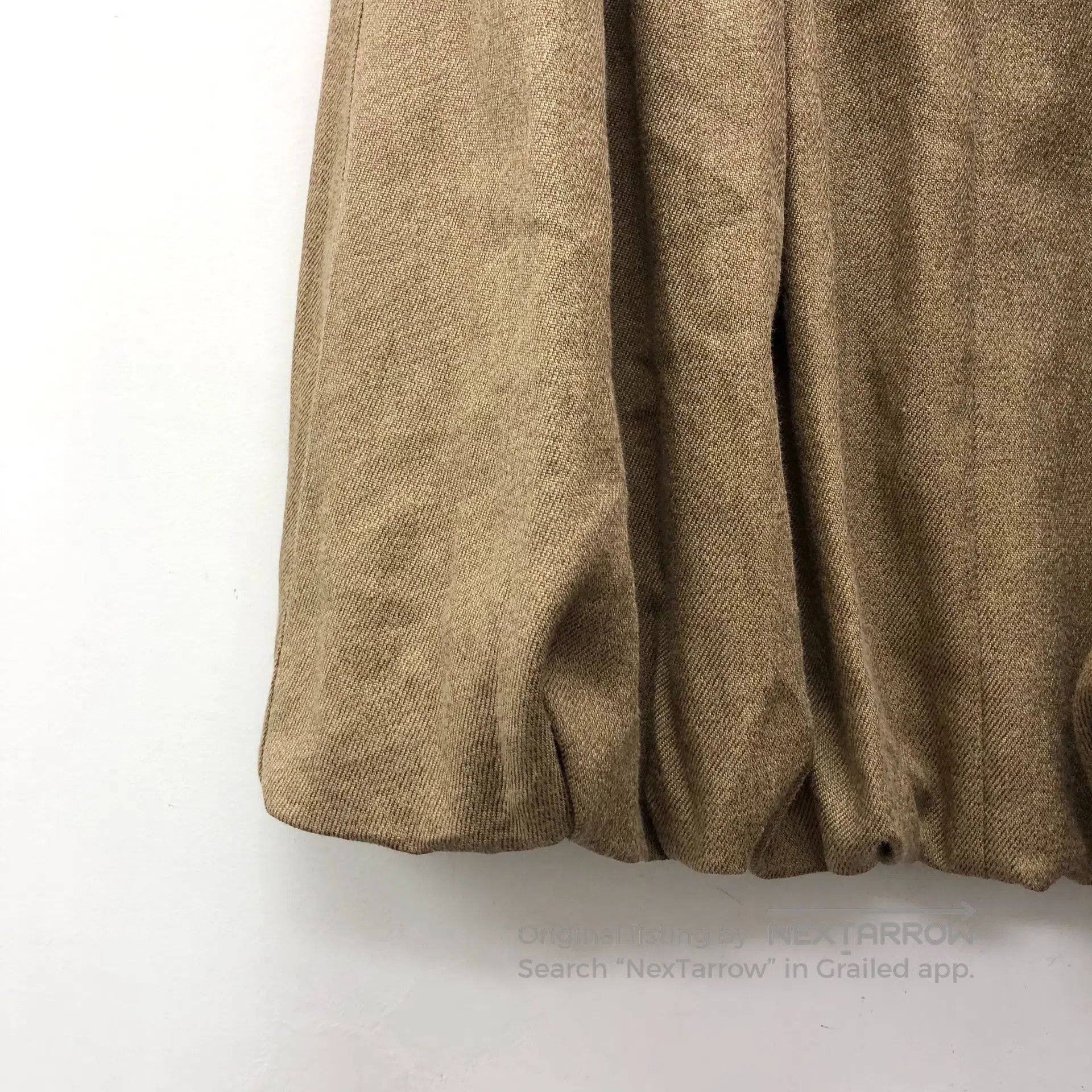 Burberry Burberry Deep Brown Flax Pleated Knee-Length Skirt| Size 35" - 4 Thumbnail