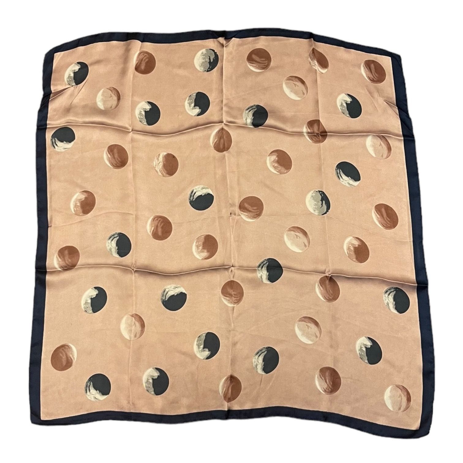 Other Navy Blue & Pink Silky Soft Polka Dot Square Scarf NIP Size ONE SIZE - 3 Thumbnail