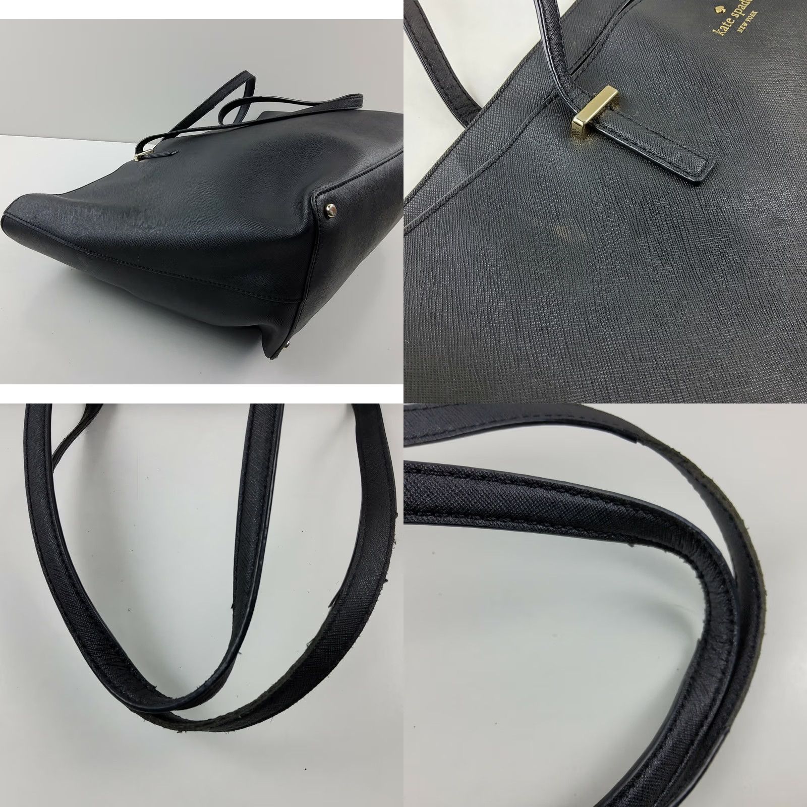 Vintage Kate Spade Cedar Street Harmony Tote Saffiano Leather Shoulder Handbag Purse Womens Large Black Size ONE SIZE - 8 Thumbnail