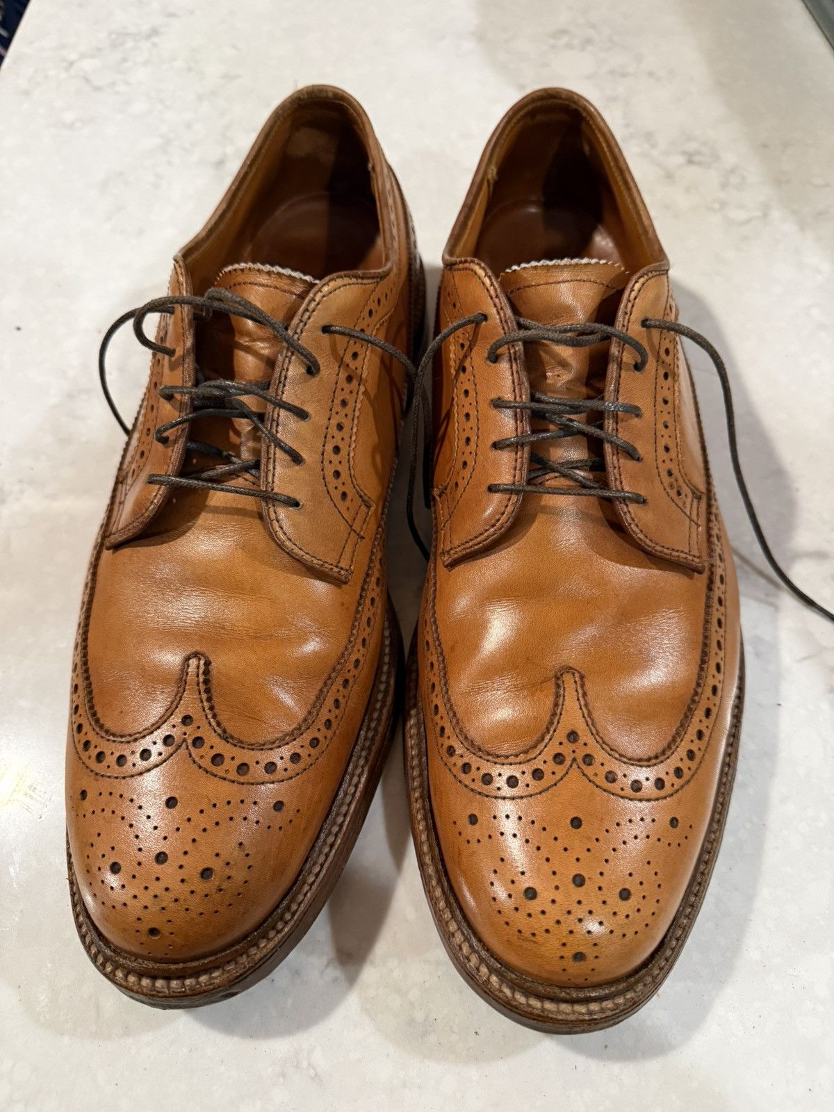 Alden × J.Crew Alden 97641 Burnished Tan Calfskin Long Wing Blucher Size US 10.5 / EU 43-44 - 1 Thumbnail