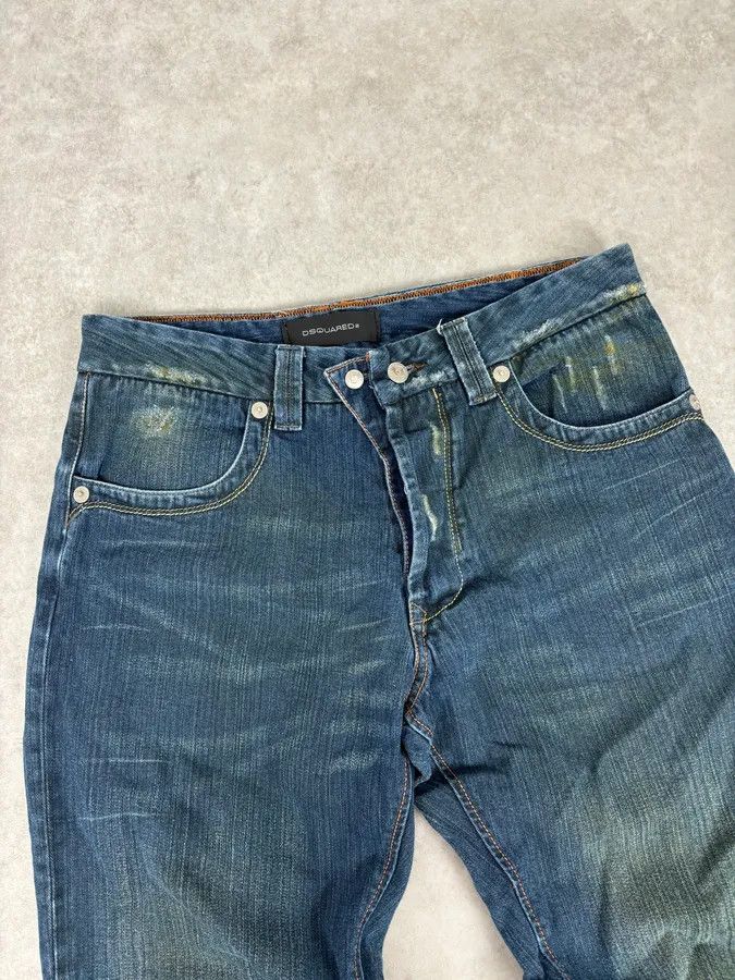 Dsquared2 2000s Dsquared2 Blue Faded Wide Denim Jeans Size US 33 - 5 Thumbnail