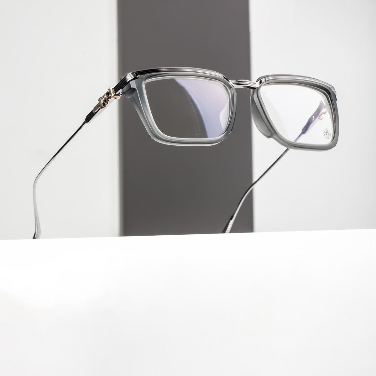 Chrome Hearts CHROME HEARTS TRYDIXAGAIN MATTE GRAPHITE /GUNMETAL GLASSES Size ONE SIZE - 1 Thumbnail