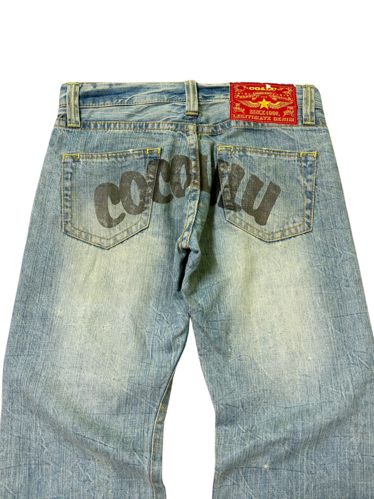 Japanese Brand Vintage COCOLULU Printed logo Distressed Acid Wash Denim Size US 31 - 11 Thumbnail