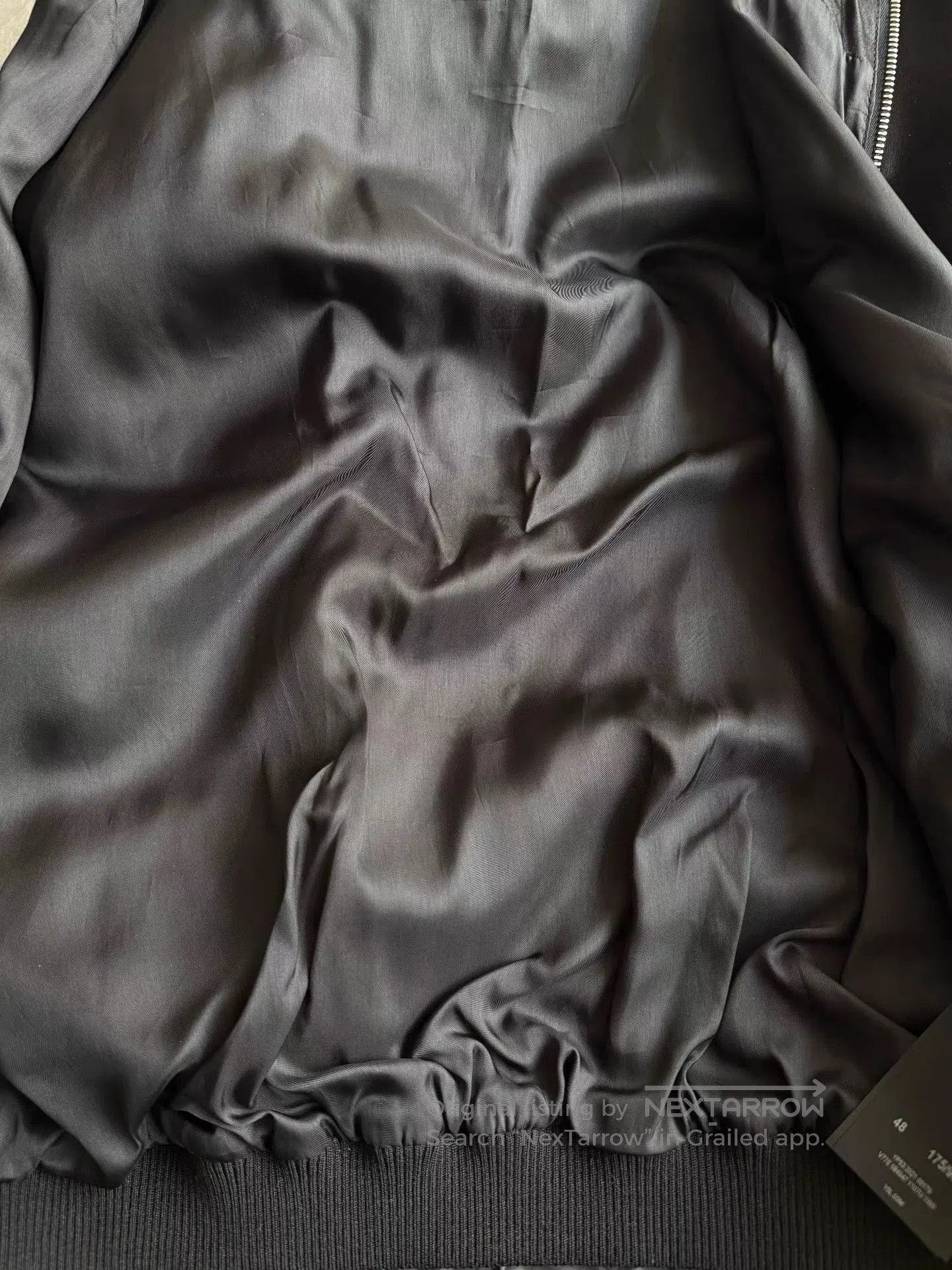 Saint Laurent Paris Black Satin Bomber Jacket with Zip Pockets - Size M. Size US M / EU 48-50 / 2 - 7 Thumbnail