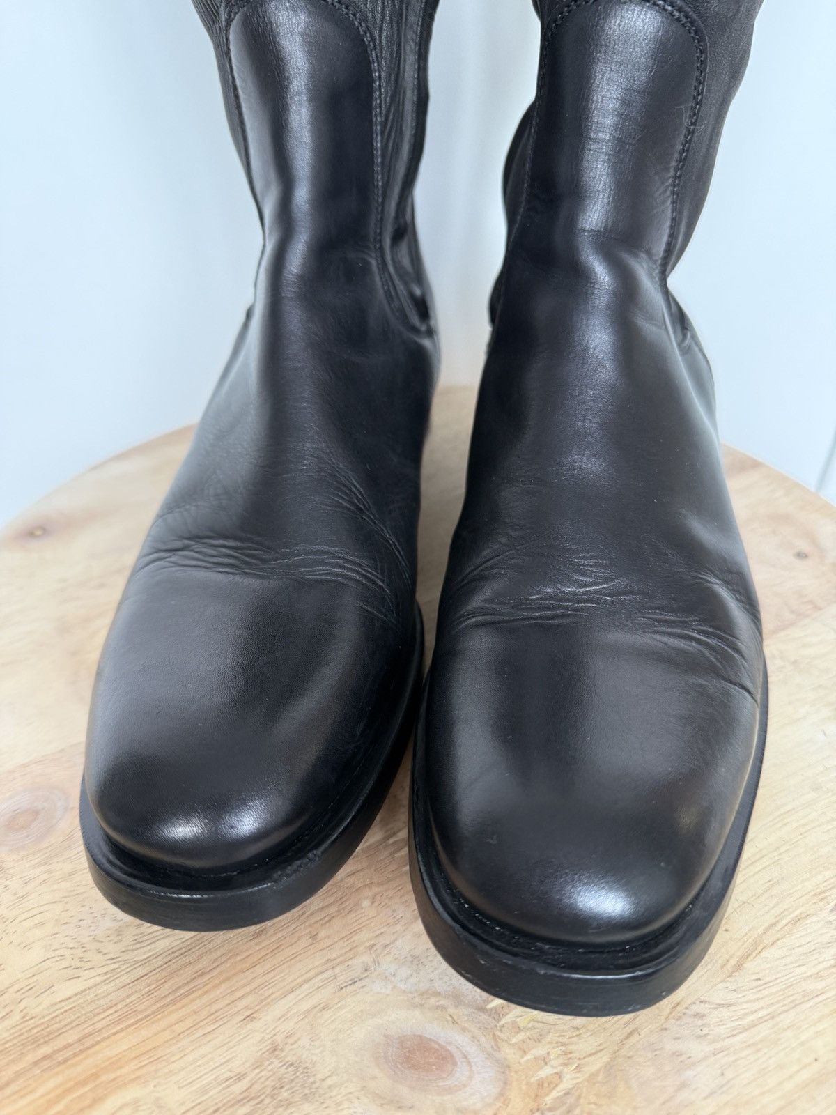 Prada Prada Black Leather Riding Boots Size US 6.5 / IT 36.5 - 3 Thumbnail