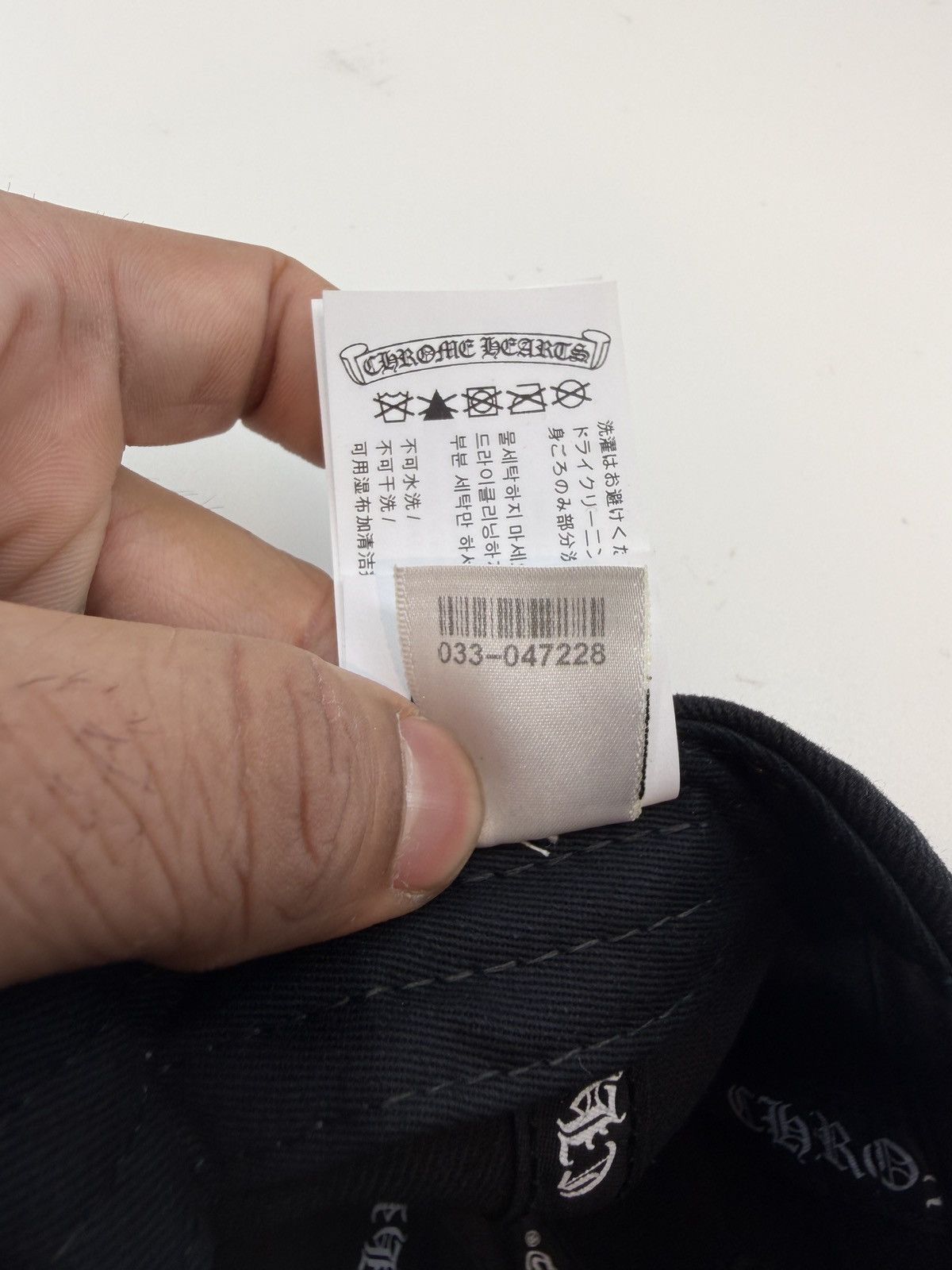 Chrome Hearts Chrome Hearts Dagger Denim Baseball Hat Black/White Size ONE SIZE - 9 Thumbnail