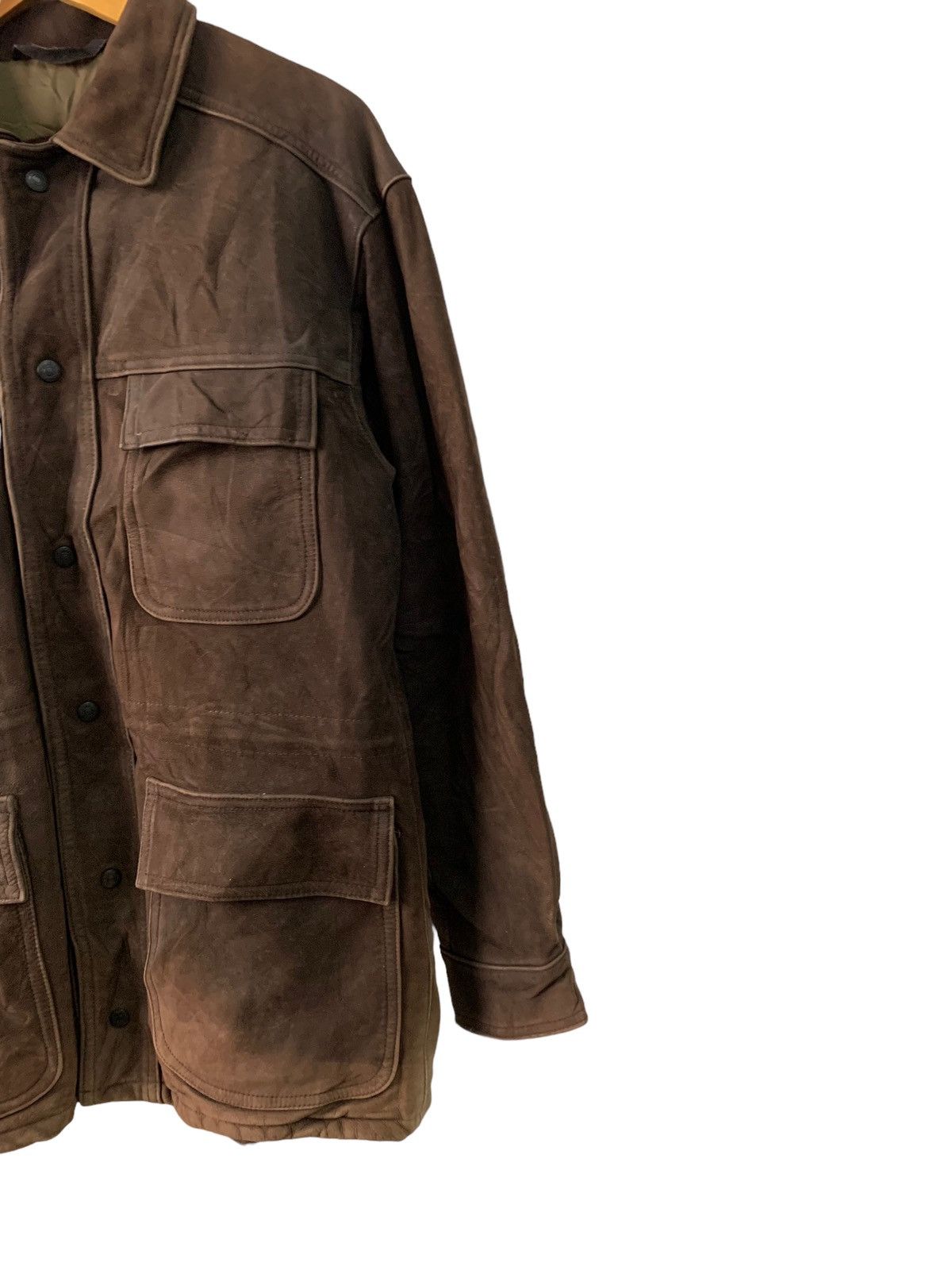 Genuine Leather 🔥VTG SCHOTT NYC LEATHER JACKET 3 POCKETS FLAPS Size US L / EU 52-54 / 3 - 3 Thumbnail