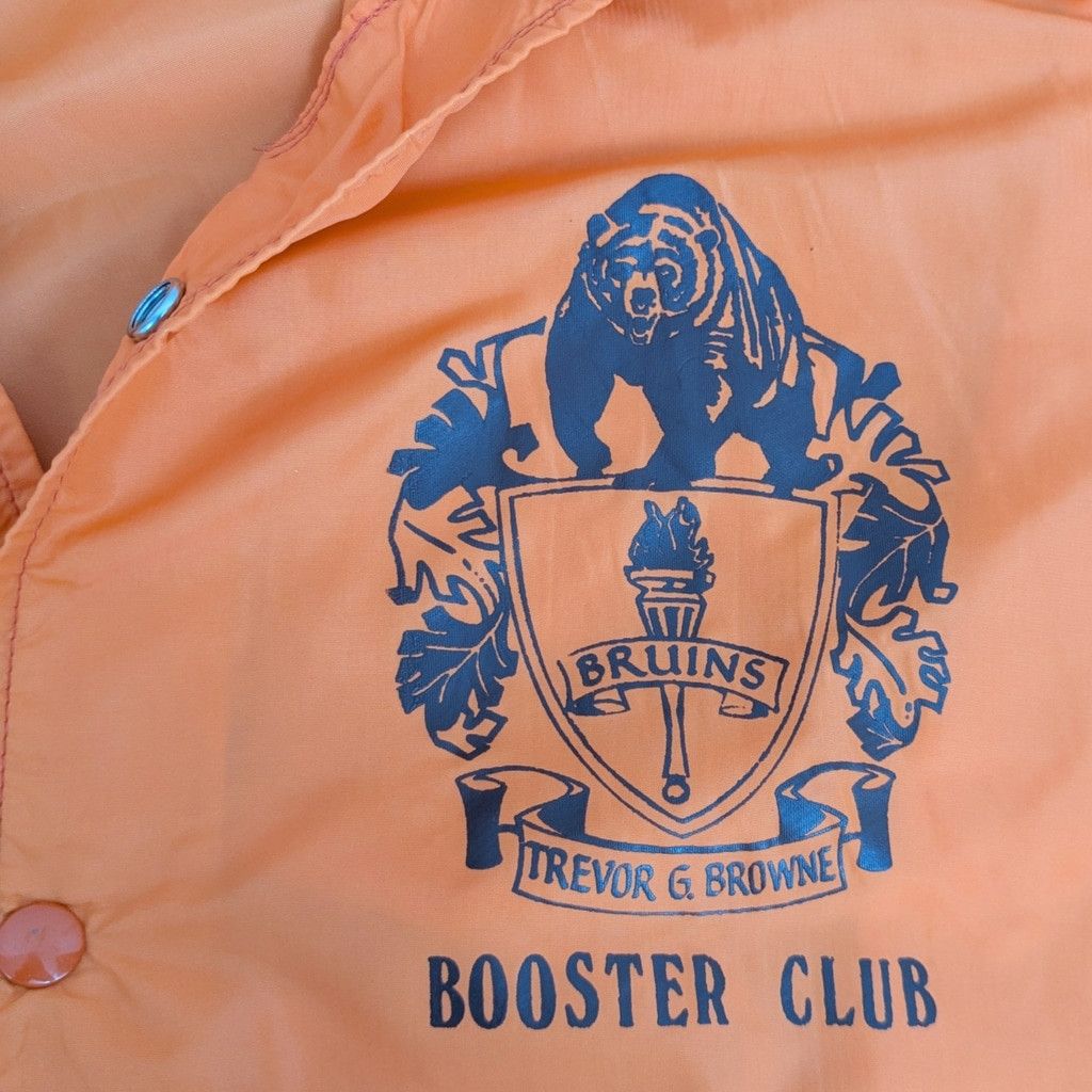 Vintage Spanjian 70's Bruins Booster Club Orange Nylon Jacket XL Size US XL / EU 56 / 4 - 2 Thumbnail