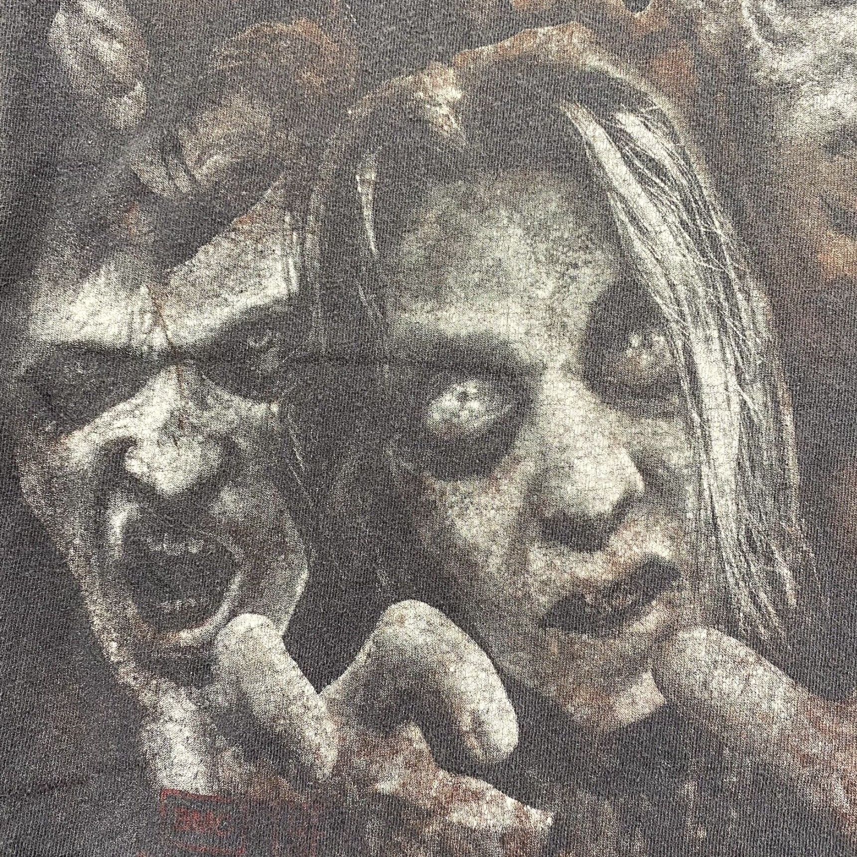 Vintage Walking Dead Geometric AOP T-Shirt Men XS Black Faded Zombies Size US XS / EU 42 / 0 - 3 Thumbnail