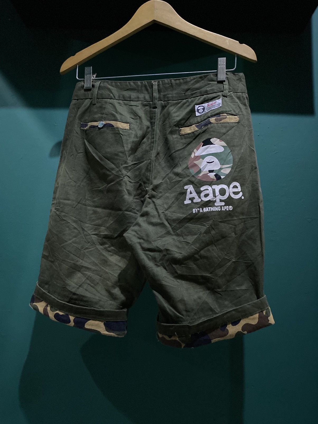 Aape AAPE BY A BATHING APE Camo Hem Shortpants Size US 30 / EU 46 - 1 Thumbnail