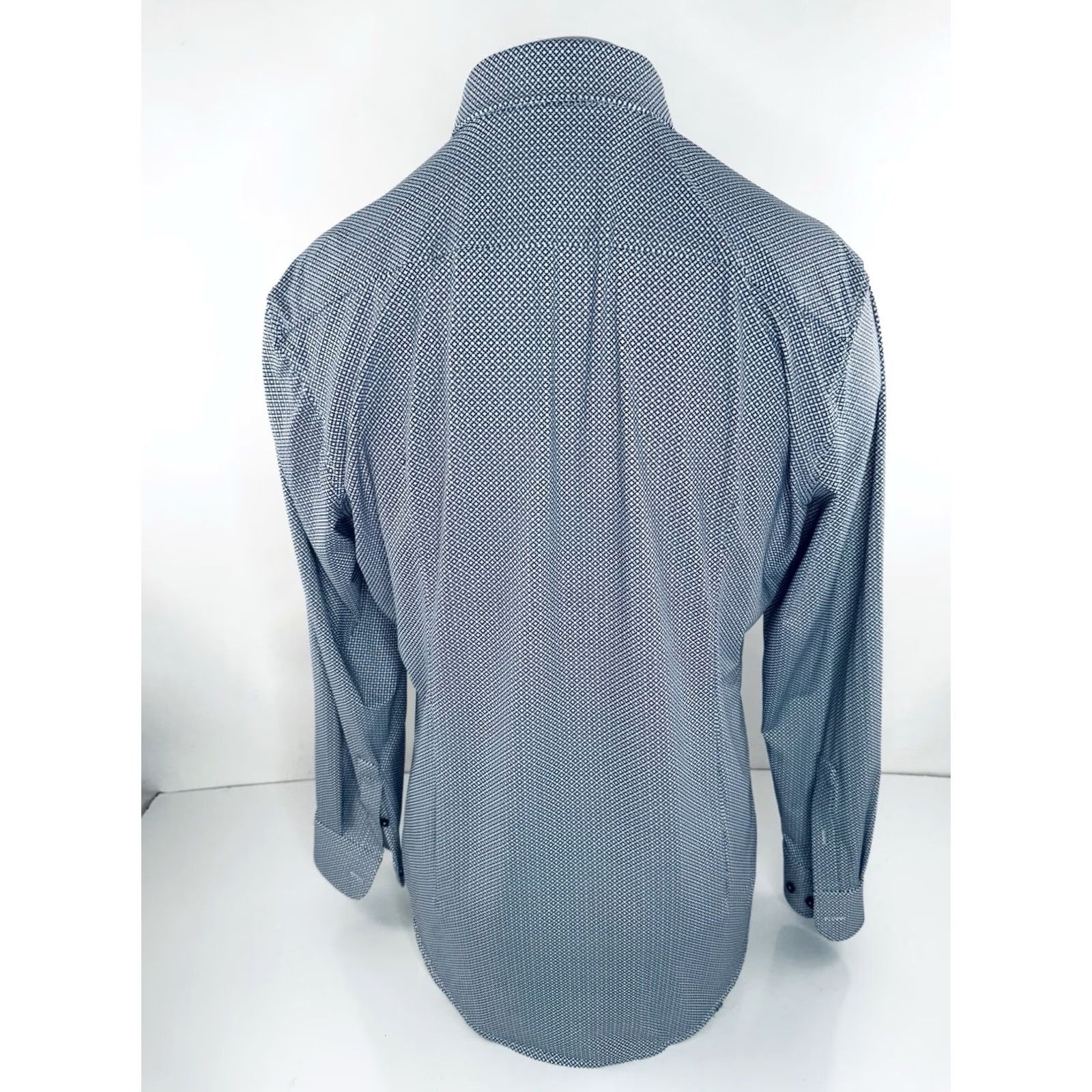 Hugo Boss HUGO BOSS Geometric Slim Shirt Mens L Blue / White Button-Up 42 / 16.5 EXCELLENT Size US L / EU 52-54 / 3 - 4 Thumbnail