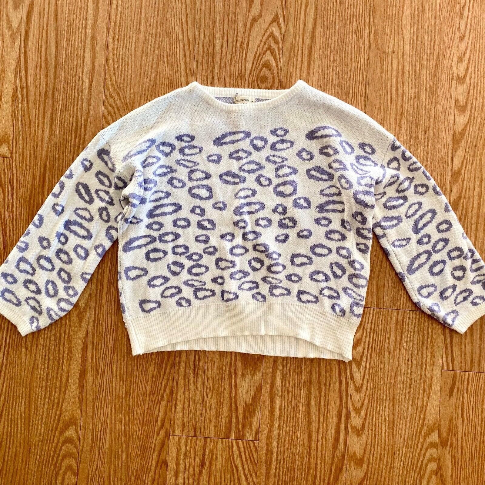 Other And The Why Cropped Purple Leopard Sweater Womens Small Size S / US 4 / IT 40 - 3 Thumbnail