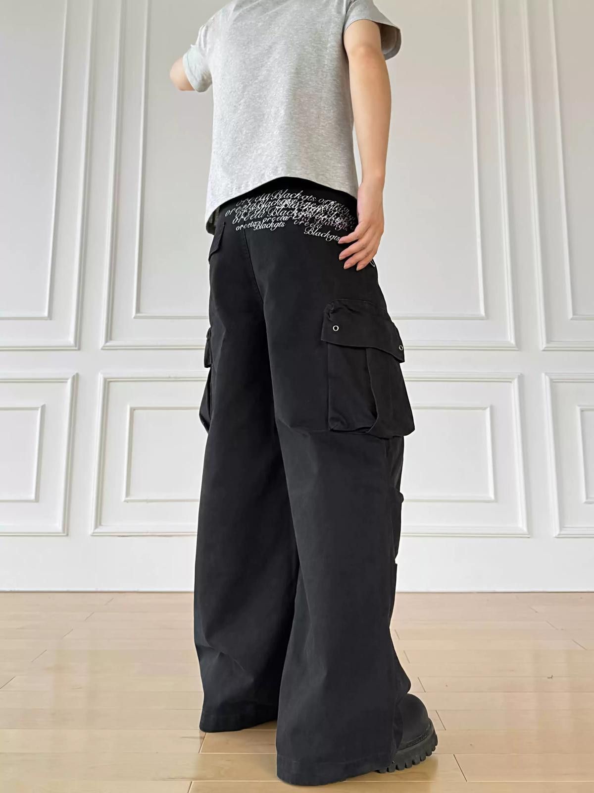 Other Black Multi Pocket Cargo Pants Size US 32 / EU 48 - 2 Thumbnail
