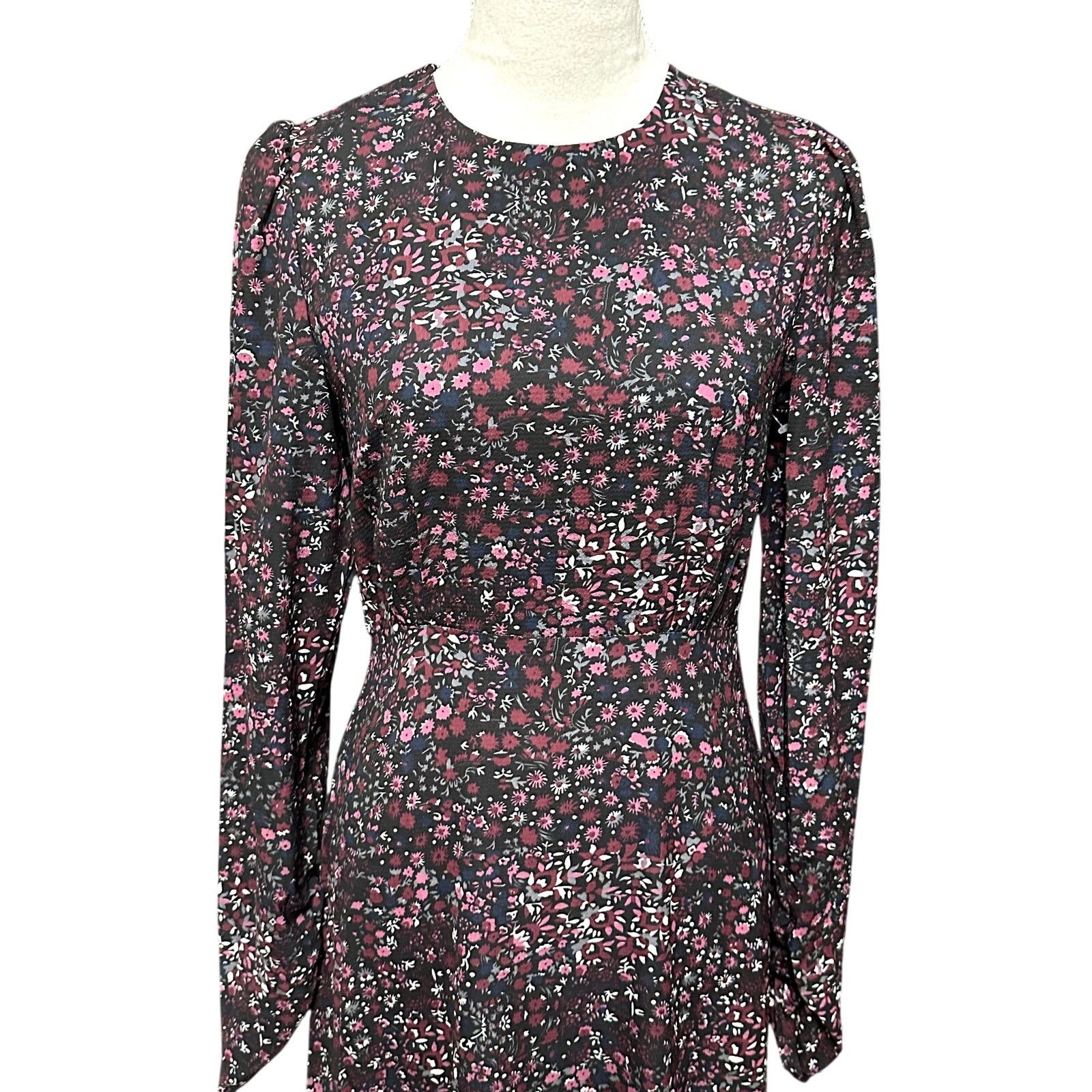 Other Area Stars Midi Dress Tiered Floral Open Back Multicolor S Size S / US 4 / IT 40 - 4 Thumbnail