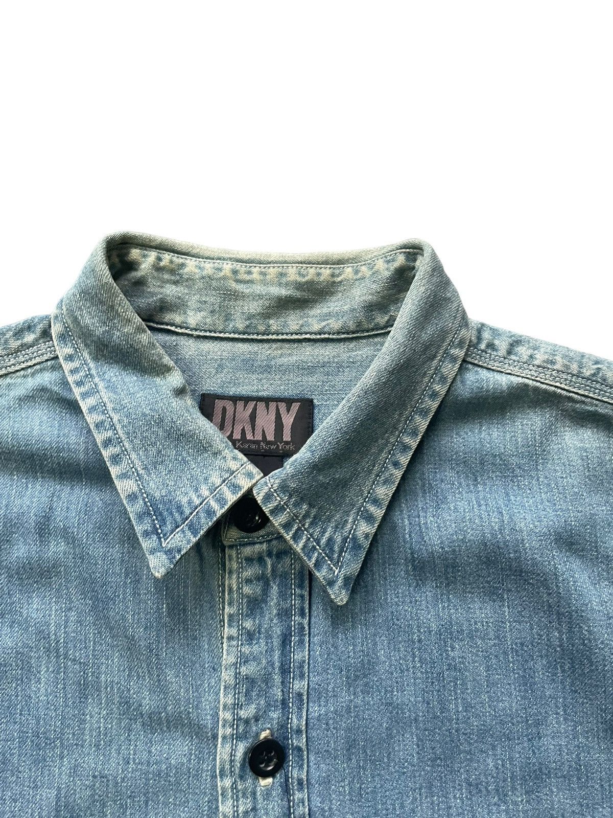 Designer Vintage DKNY Denim Shirt Size US XL / EU 56 / 4 - 5 Thumbnail