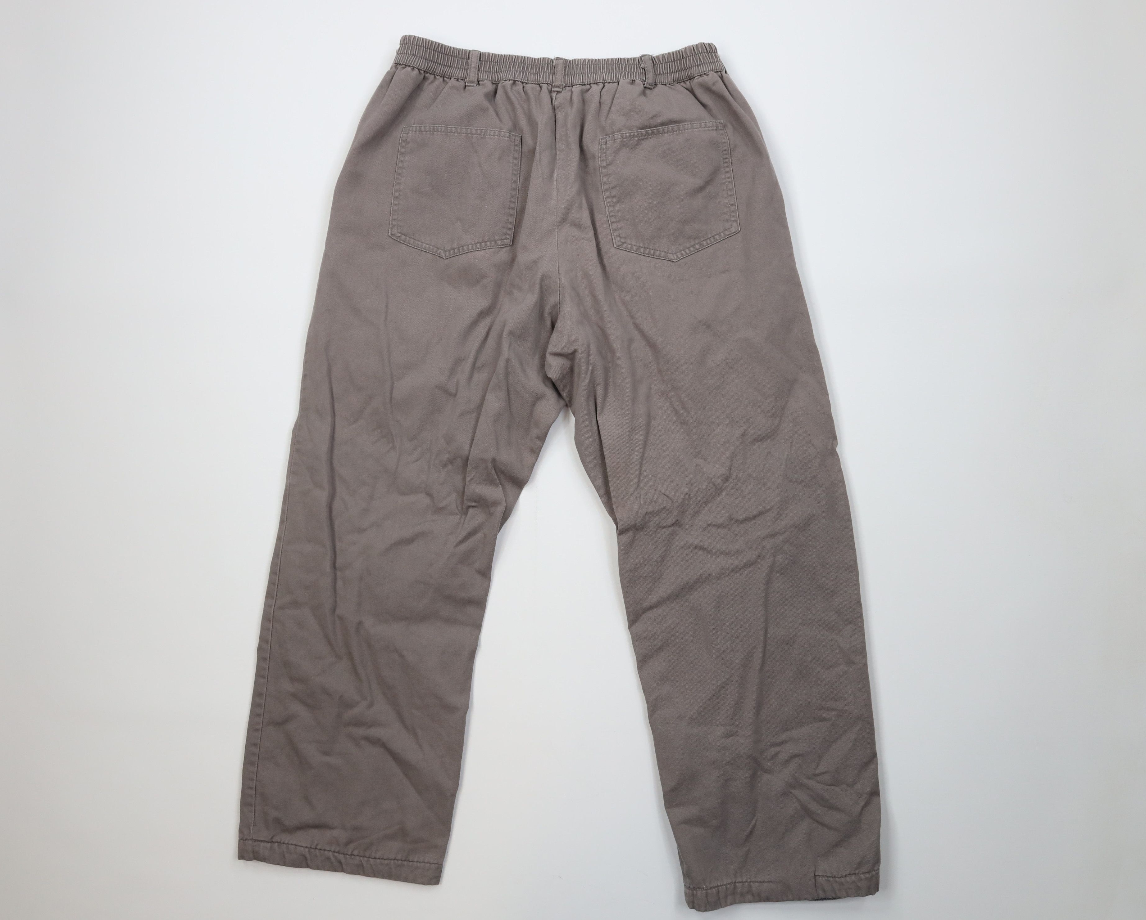 Vintage Vintage 90s Streetwear Flannel Lined Wide Leg Pants Gray Size US 36 / EU 52 - 11 Thumbnail