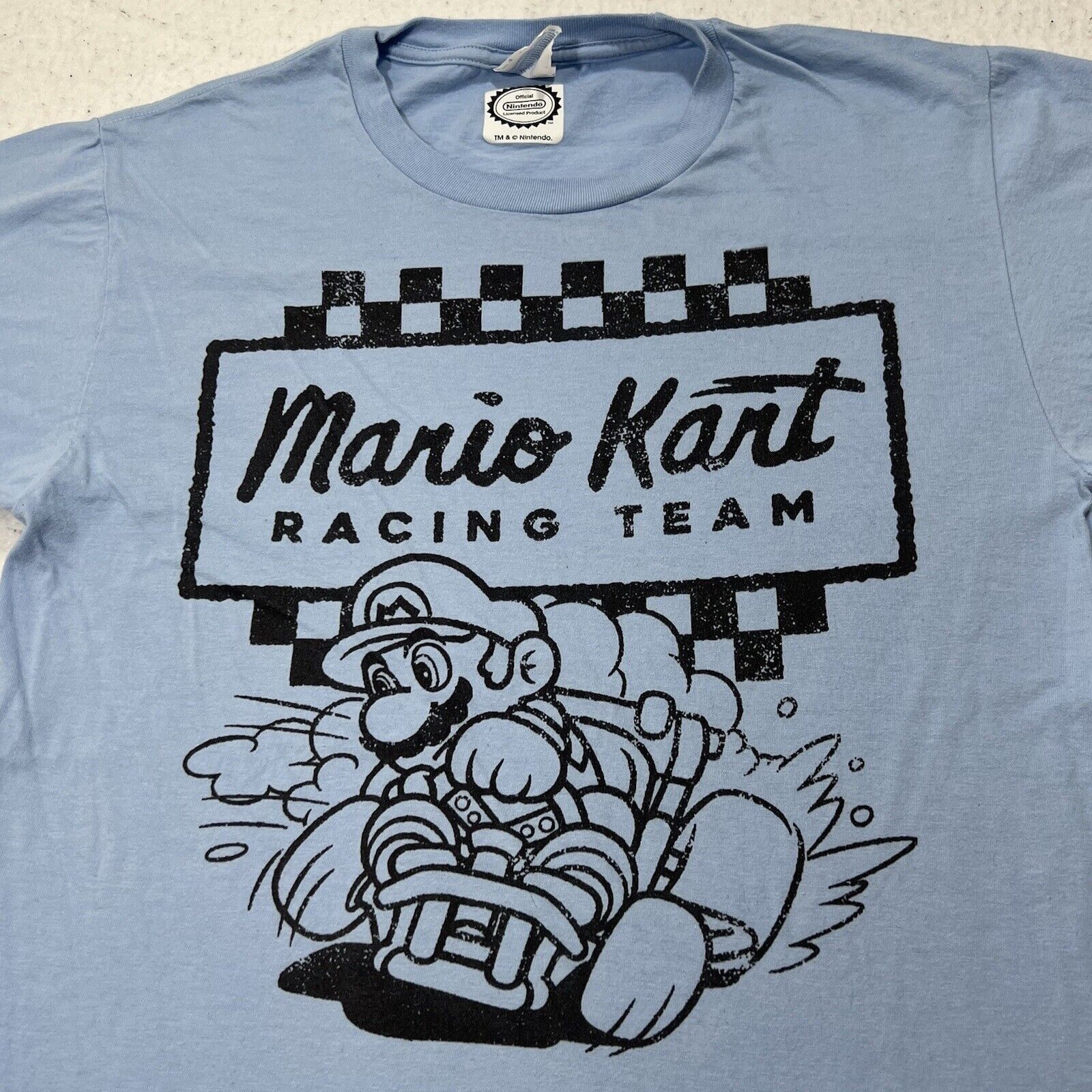 Nintendo Nintendo Small Mario Kart Racing Team Blue Graphic T Shirt Size US S / EU 44-46 / 1 - 2 Thumbnail