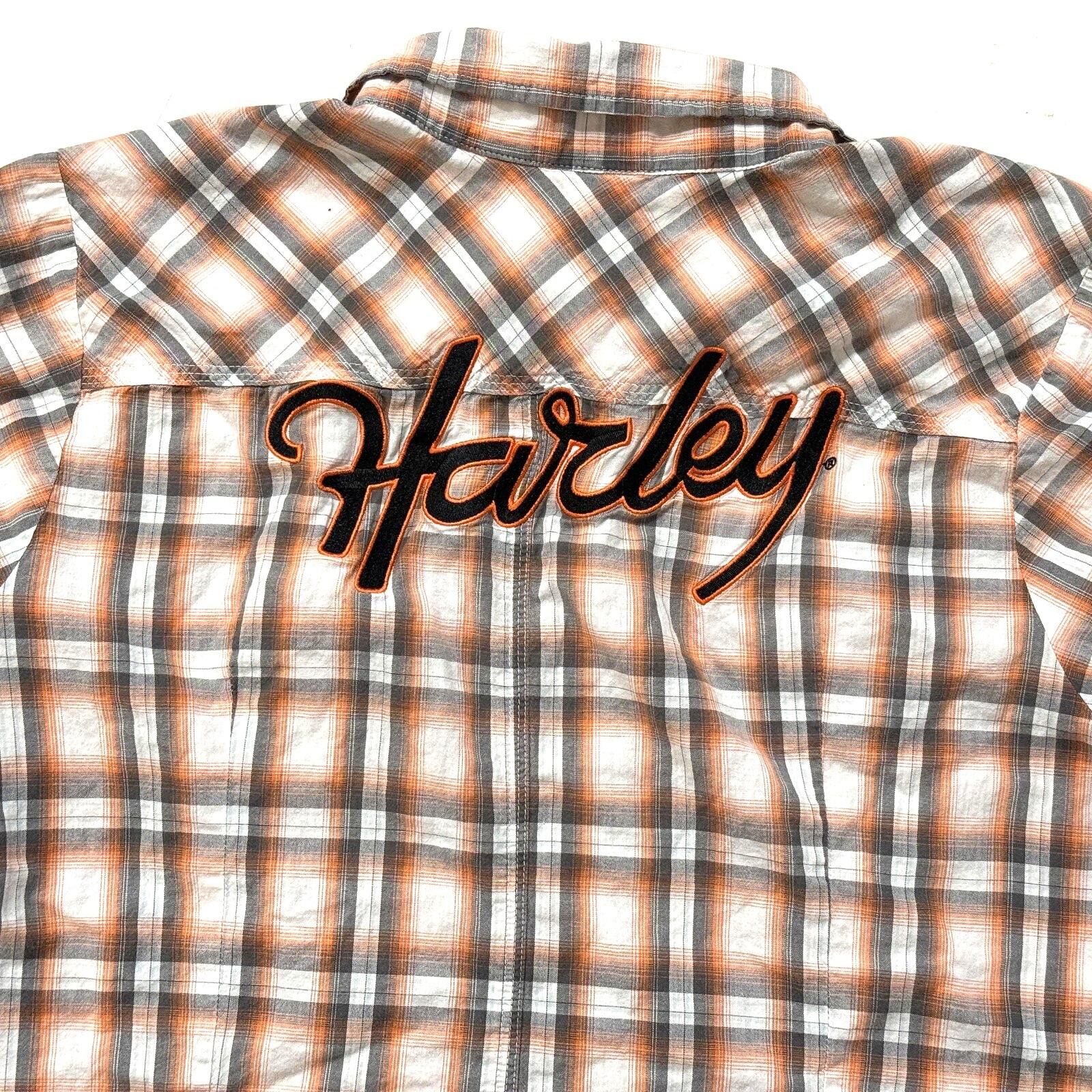 Harley Davidson Harley-Davidson Shirt Womens XL Pearl Snap Buttons Y2K Biker Size XL / US 12-14 / IT 48-50 - 3 Thumbnail