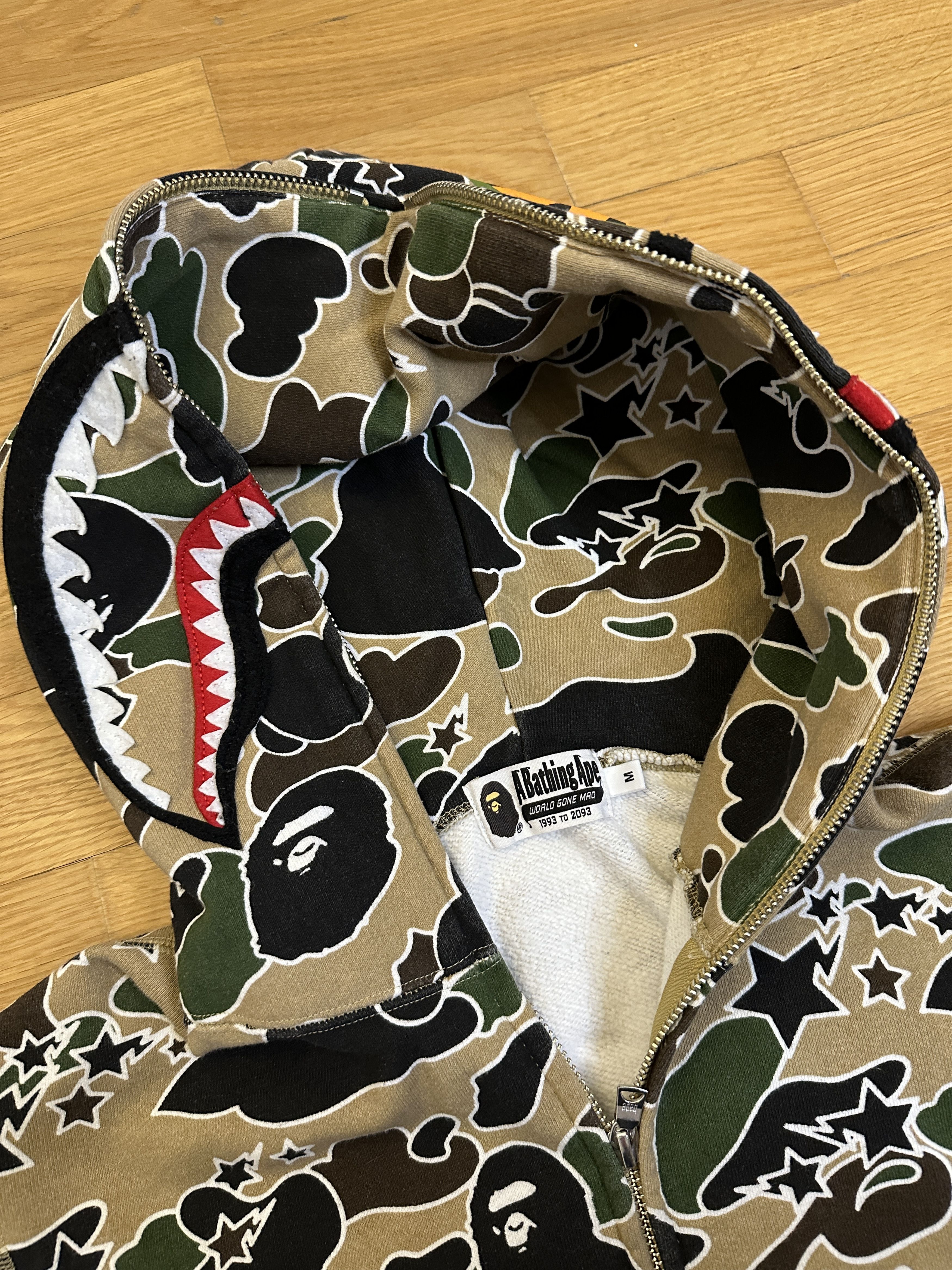 Bape BAPE Shark Full Zip Hoodie Beige Camo Size US M / EU 48-50 / 2 - 14 Thumbnail