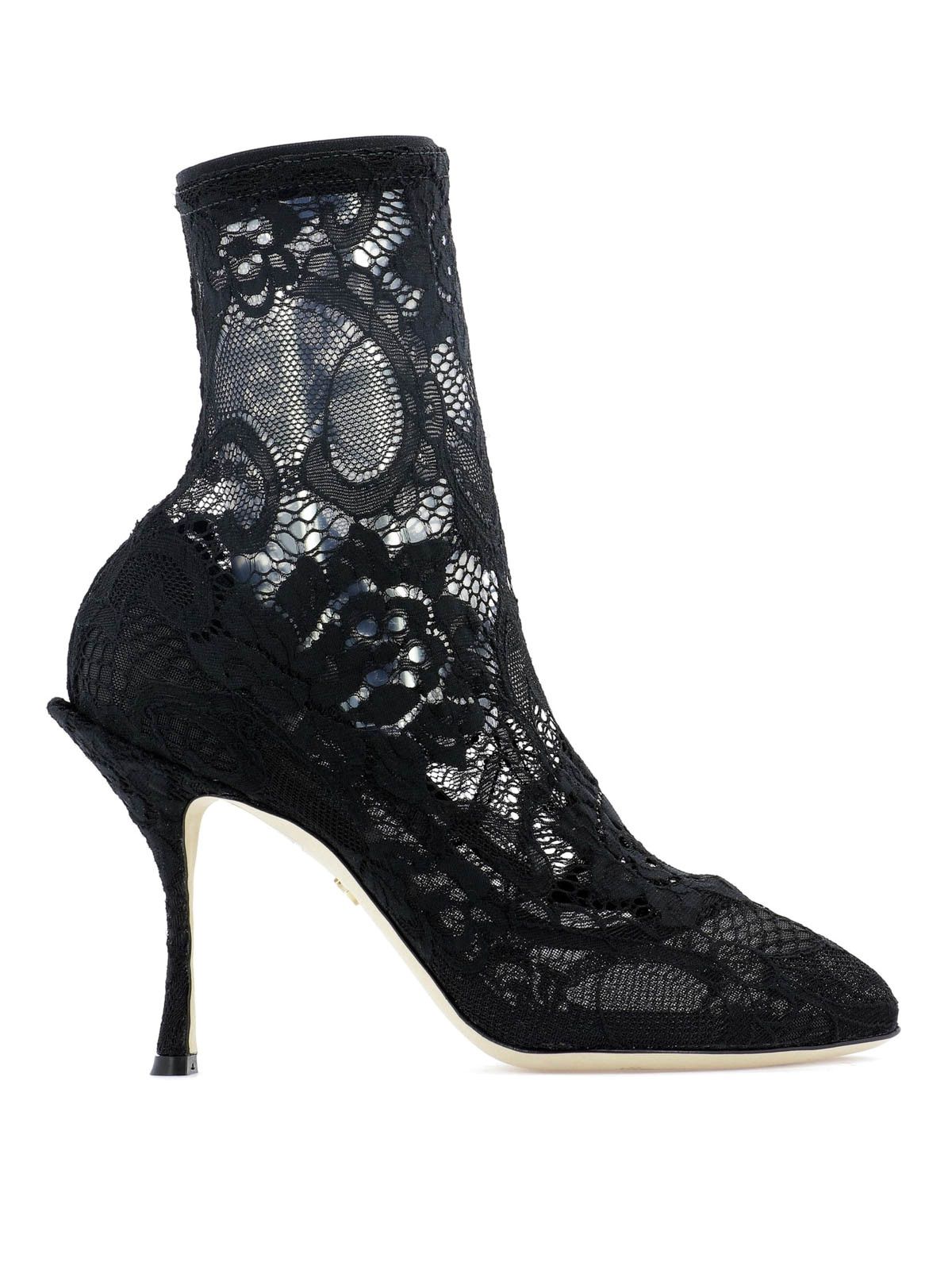 Dolce & Gabbana o1y0825 Sock Ankle Boots in Black Size US 5 / IT 35 - 1 Thumbnail