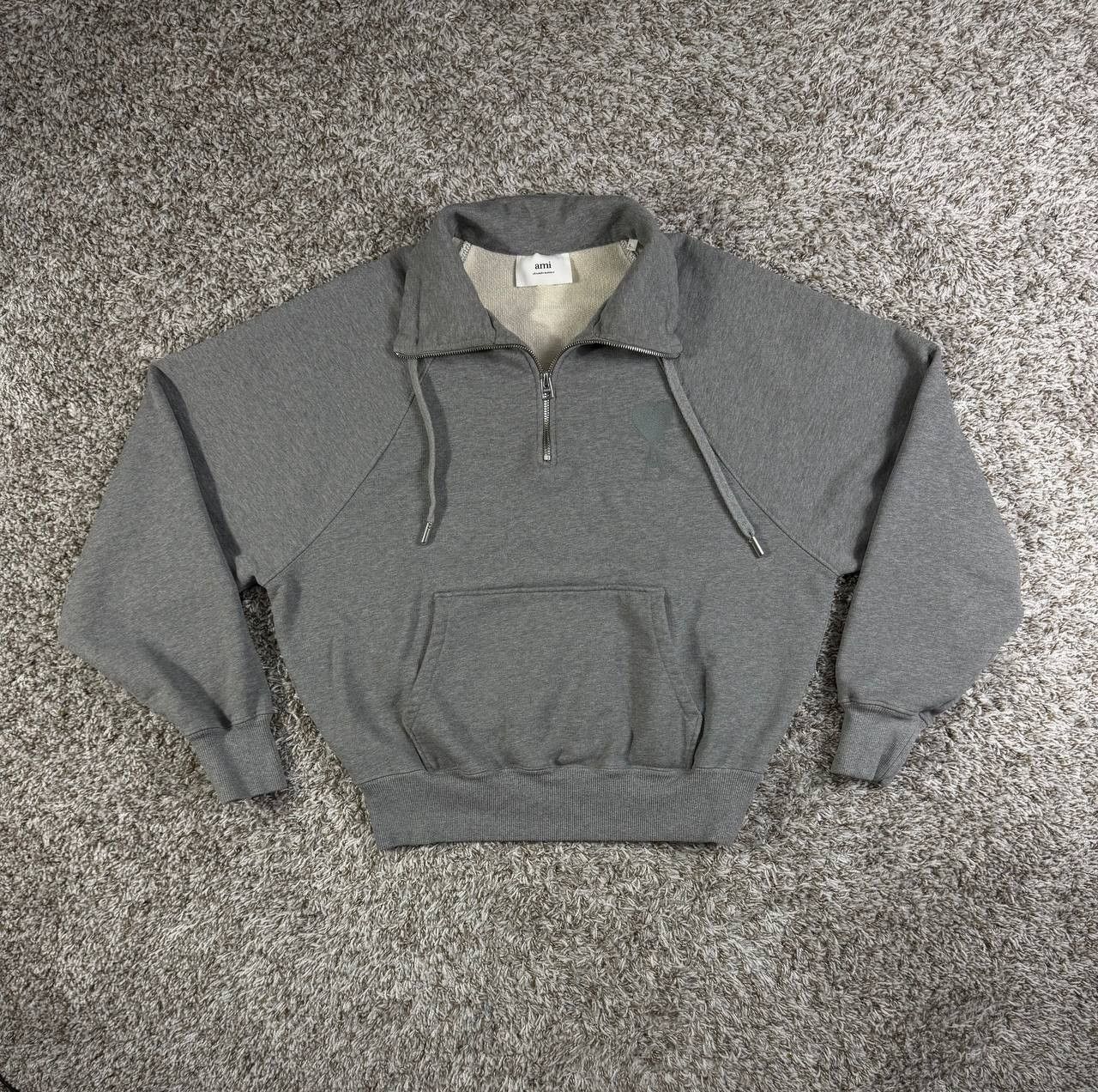 Ami Alexandre Mattiussi Ami De Coeur Embroidered Quarter Zip