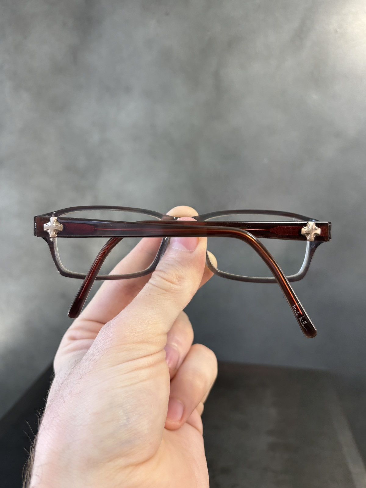 Nicole Miller Nicole Miller Carmine Glasses Frames Cross Stud Chrome Heart Size ONE SIZE - 23 Thumbnail
