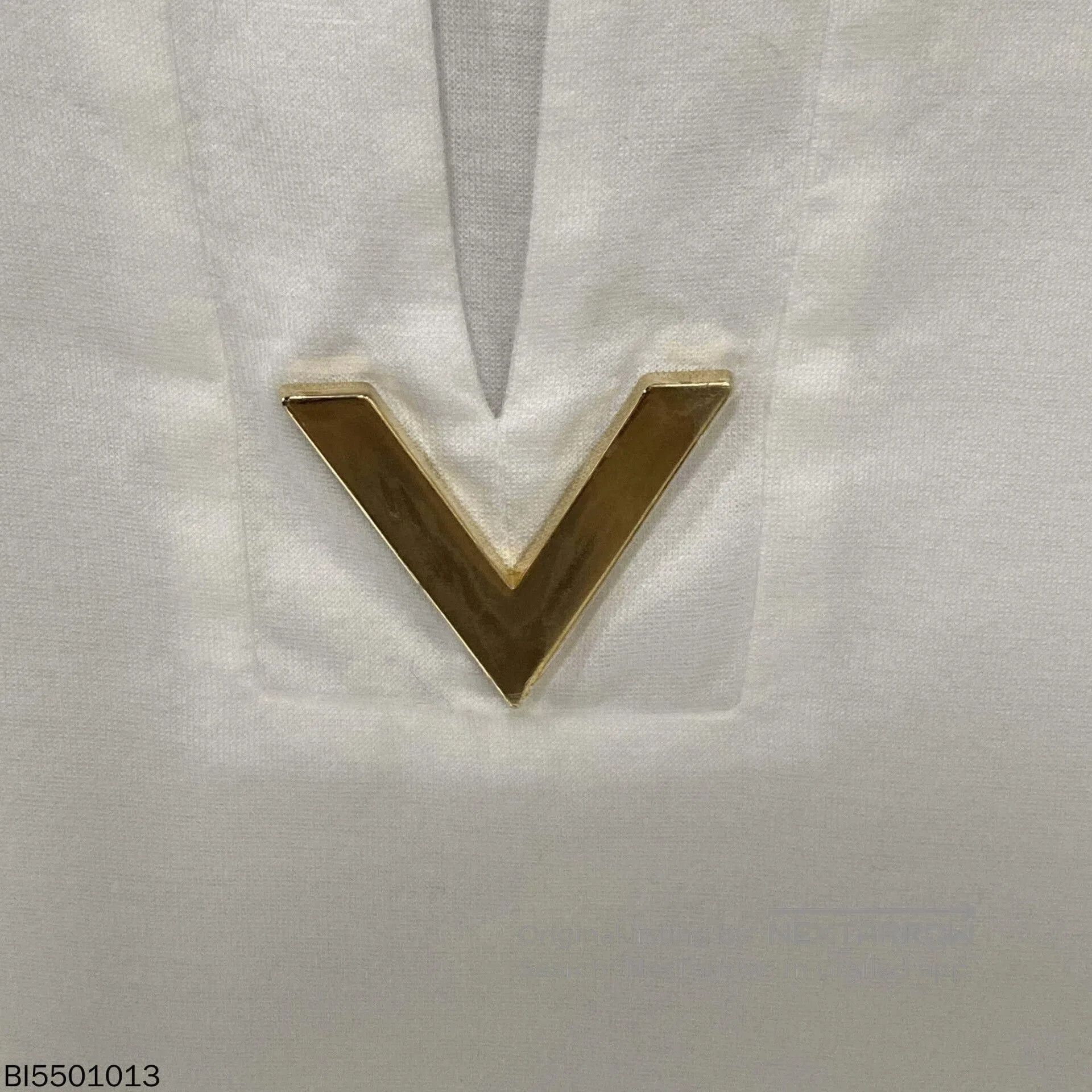 Valentino Valentino Deep V Gold Button Short Sleeve. Size XS / US 0-2 / IT 36-38 - 7 Thumbnail