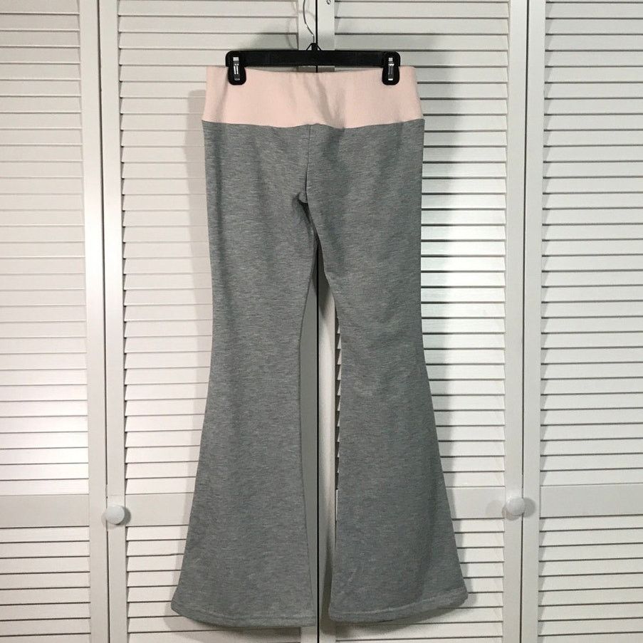 Other NWT IAEY Y2K Pink Gray Fold Over Low Rise Yoga Pants M Size 28" / US 6 / IT 42 - 2 Thumbnail