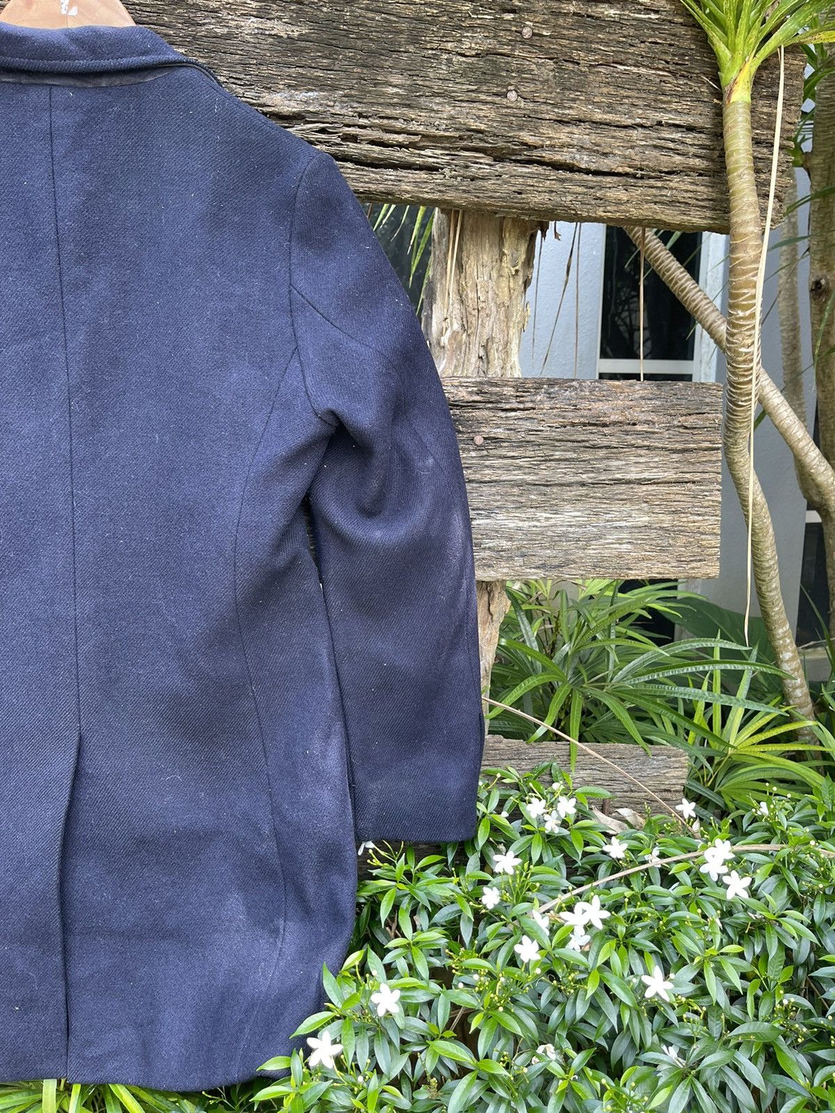 ABAHOUSE Abahouse Navy Wool Blend Overcoat - Size 2 (Japanese Medium) Size US S / EU 44-46 / 1 - 11 Thumbnail