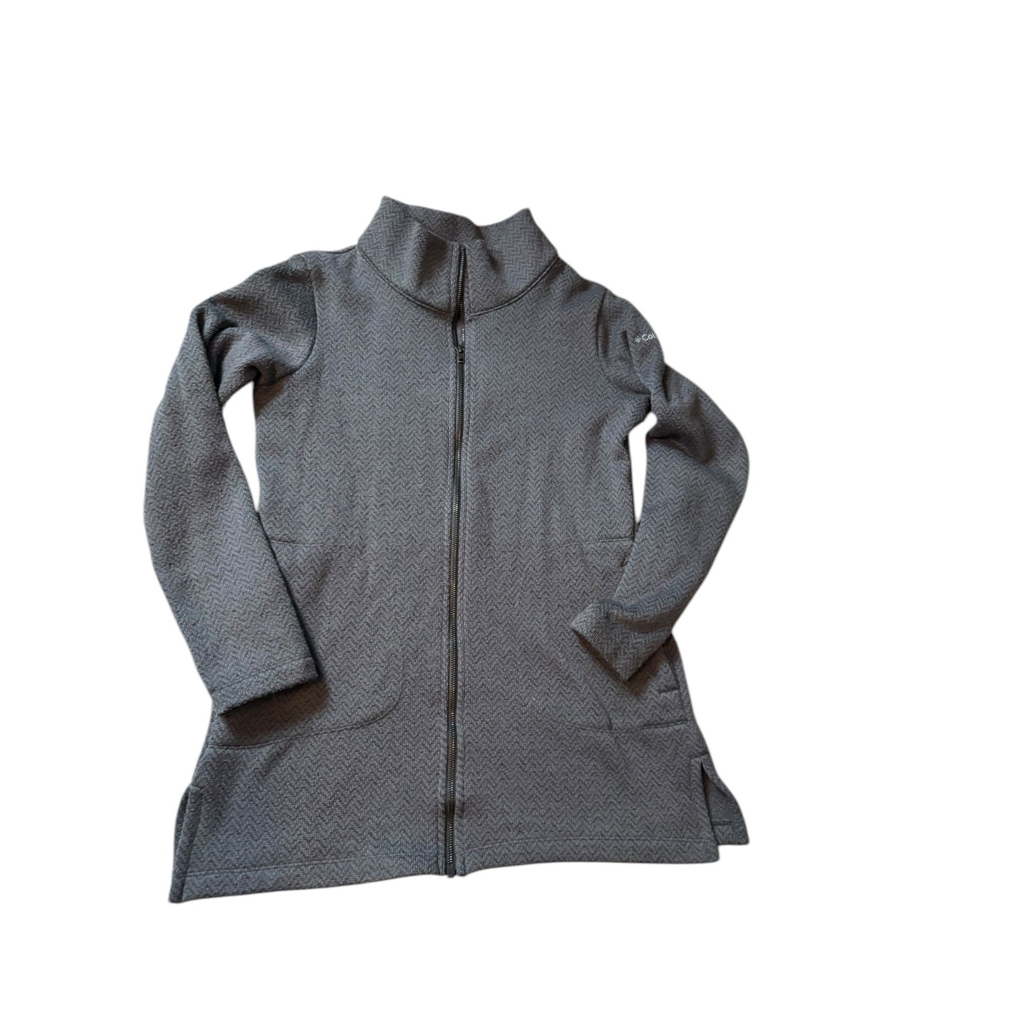 Columbia Columbia Womens Full-Zip Fleece Jacket Chevron Pattern Gray Size S / US 4 / IT 40 - 1 Thumbnail